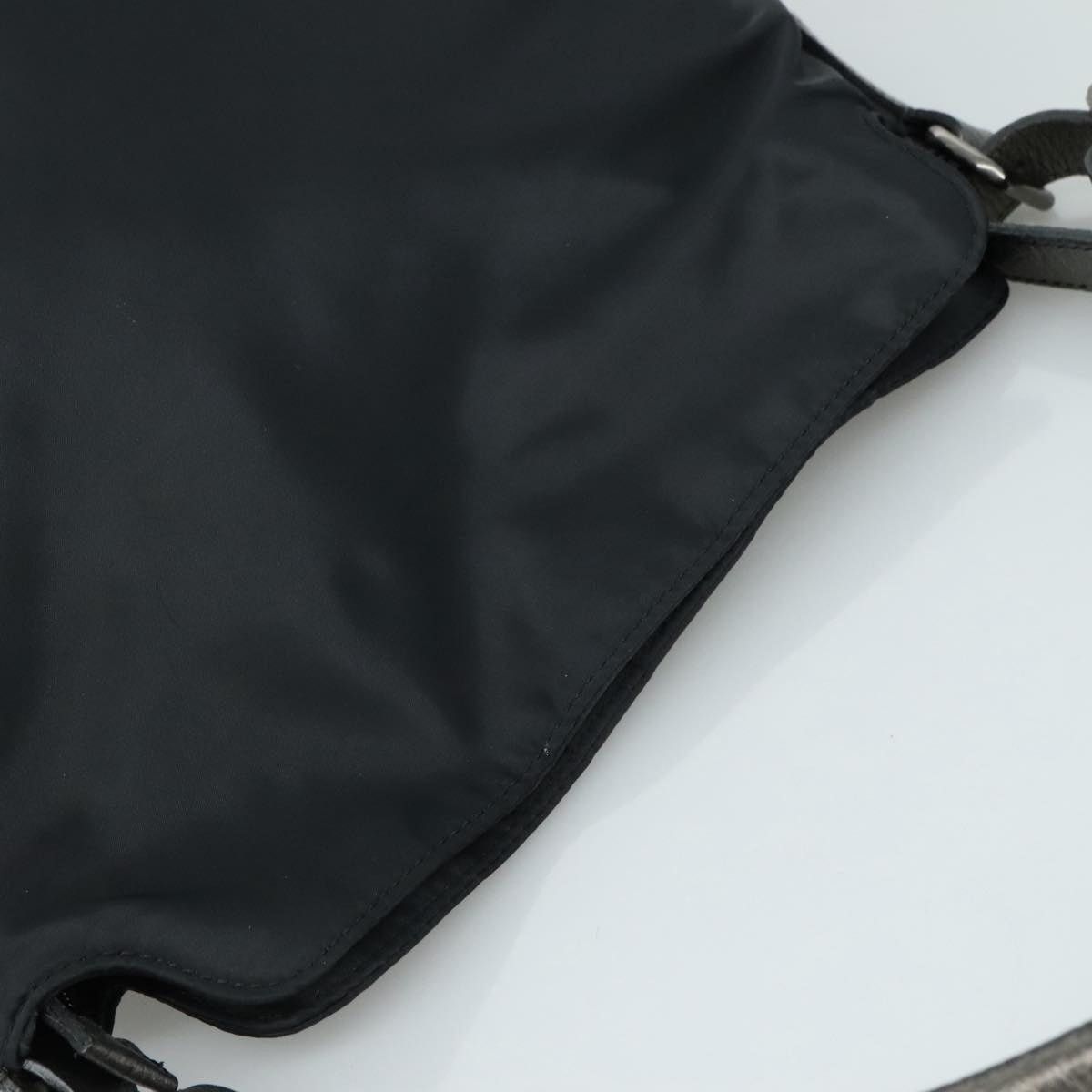 Burberry Burberry Shoulder Bag Nylon Leather Black Silver Size ONE SIZE - 6 Thumbnail