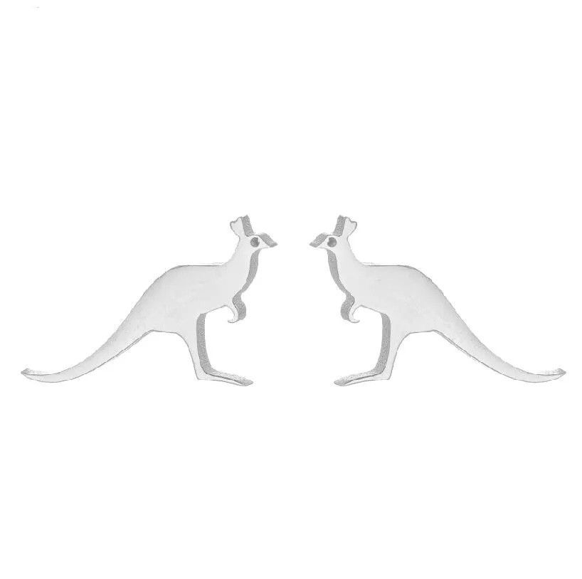 Jewelry Kangaroo Mini Stud Earrings Charm Earring Gift Size ONE SIZE - 2 Thumbnail