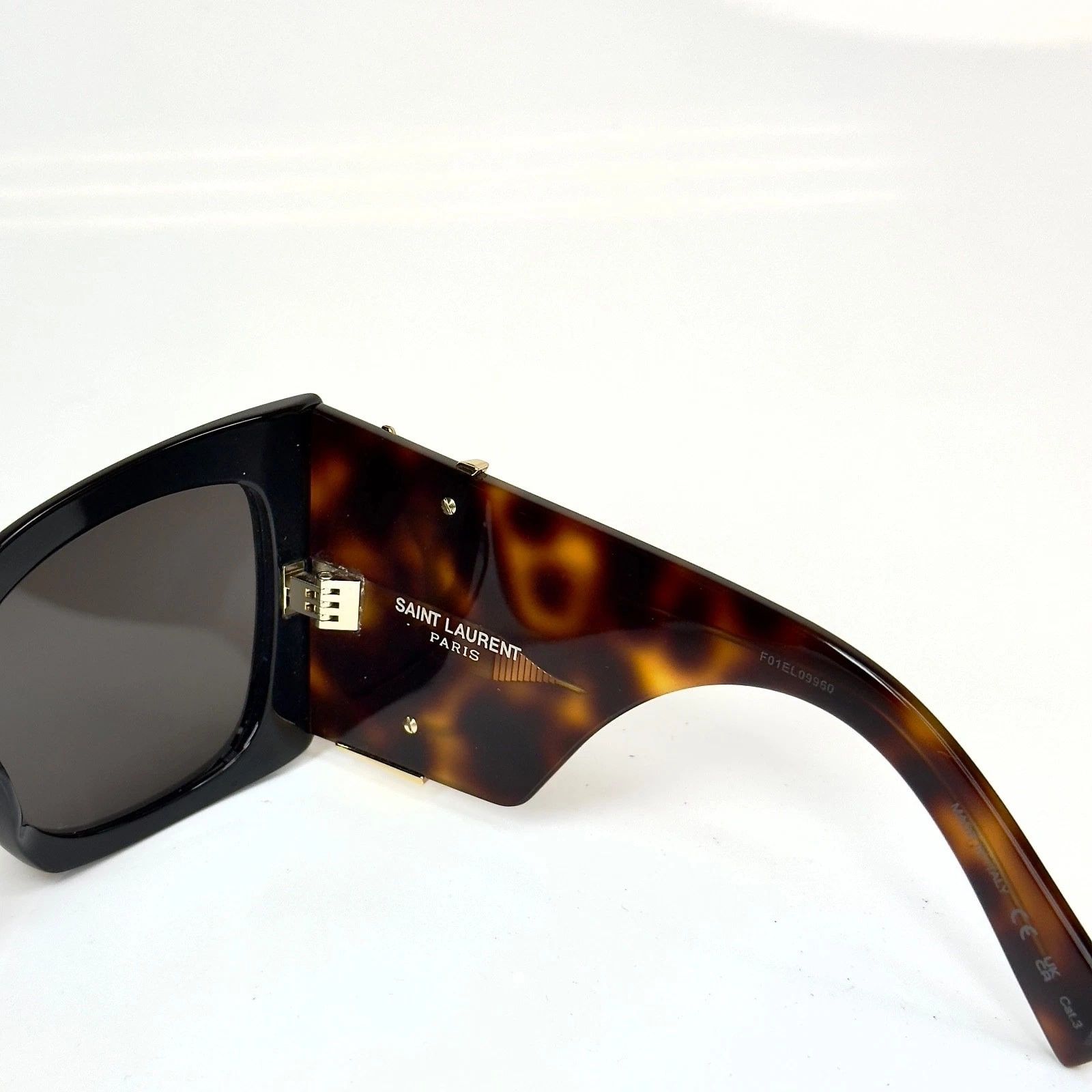 Yves Saint Laurent SAINT LAURENT BLAZE YSL 119 SLM119 003 Black Brown Sunglass Size ONE SIZE - 7 Thumbnail