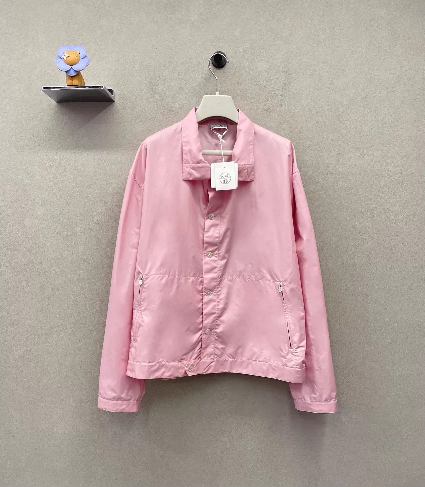 Hermes HERMES Pastel Pink Shirt Jacket Size M / US 6-8 / IT 42-44 - 1 Thumbnail