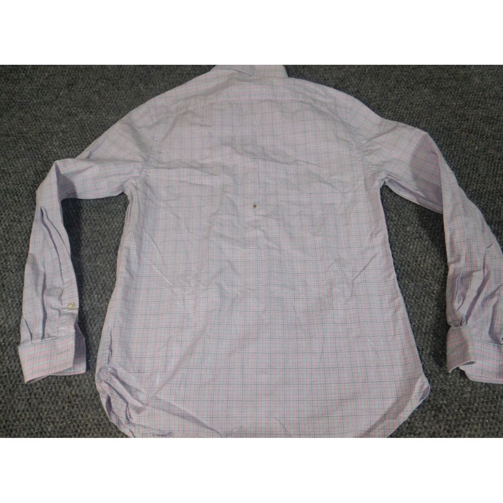 Michael Kors Michael Kors Mens Shirt Medium pink plaid button down slim fit Size US M / EU 48-50 / 2 - 7 Thumbnail