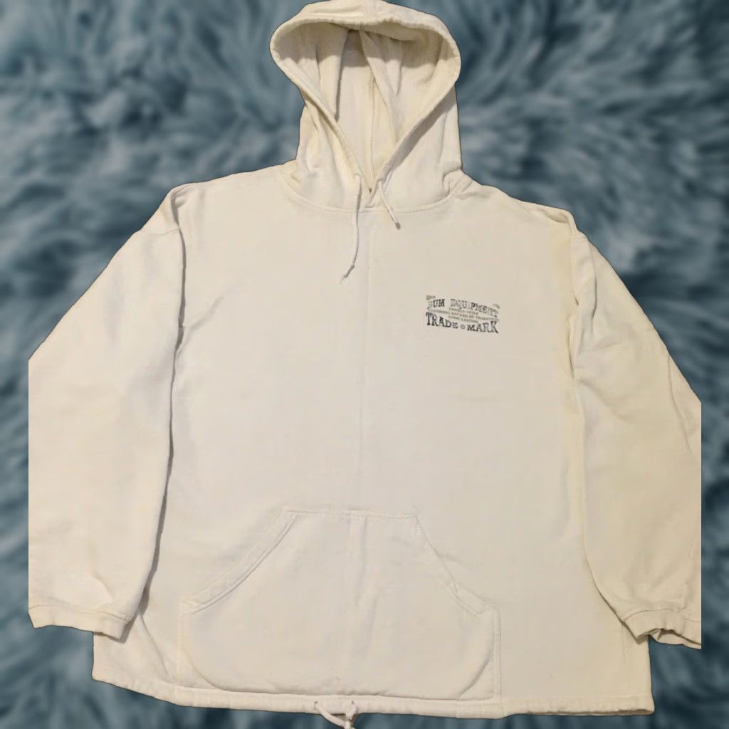 Vintage Vtg 90s BUM Equipment Faded Distress Boxy Hoodie XL Men White Oversized Pullover Sweatshirt Size US XL / EU 56 / 4 - 1 Thumbnail