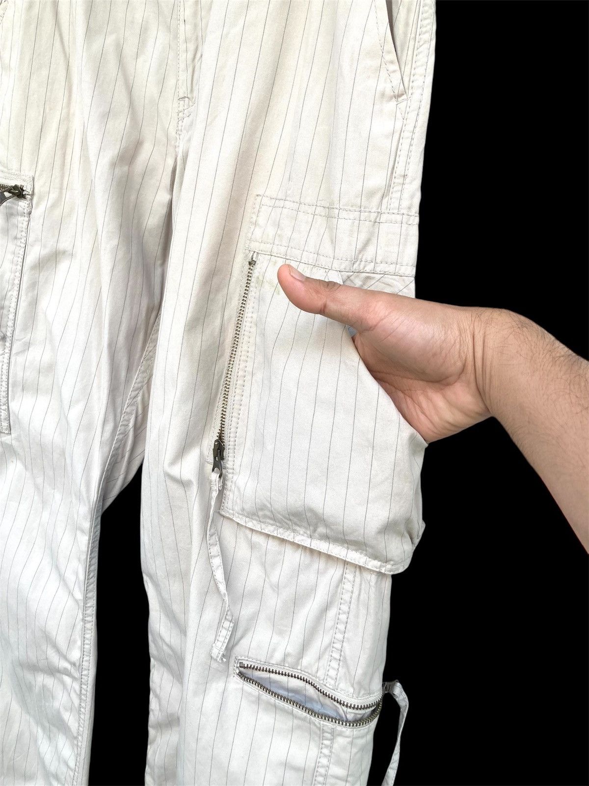 PPFM PPFM Stripe Japanese Cargo Pants Size US 34 / EU 50 - 4 Thumbnail