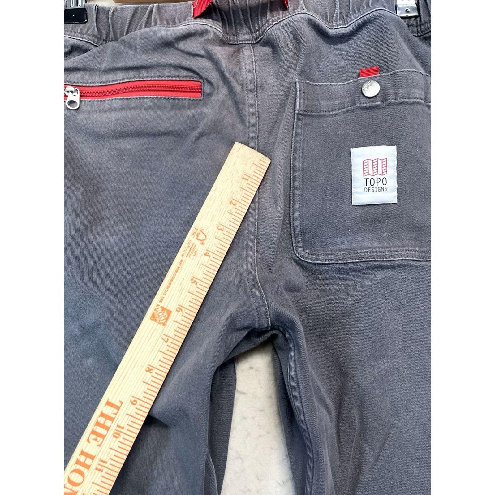 Topo Designs Topo Designs Pants Gray Belted Stretch Trekking Hiking Men's Medium Size US 31 - 7 Thumbnail
