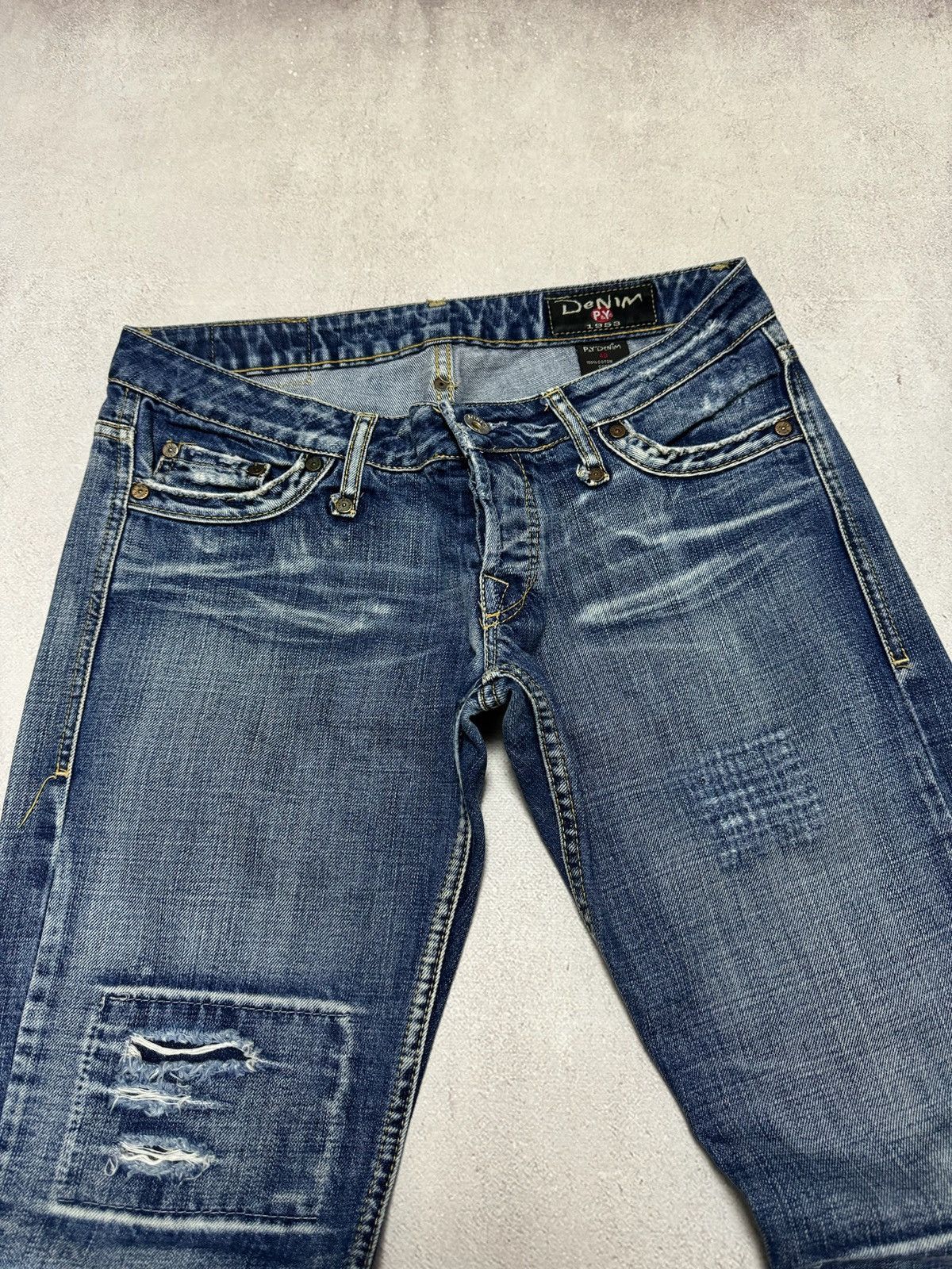 If Six Was Nine Vintage Japanese Jeans Distressed Dirty Wash Denim Y2K 90s Size US 32 / EU 48 - 3 Thumbnail