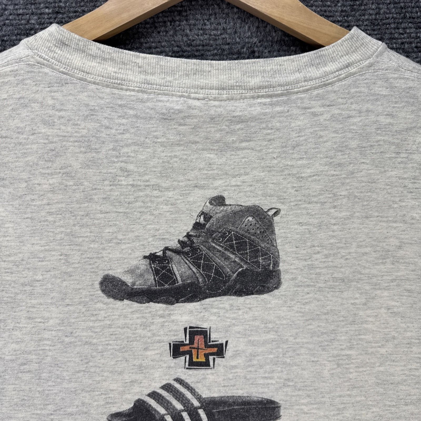Adidas Vintage Adidas Shirt Mens XL Gray 90s Sandal Shoe Adventure Size US XL / EU 56 / 4 - 9 Thumbnail