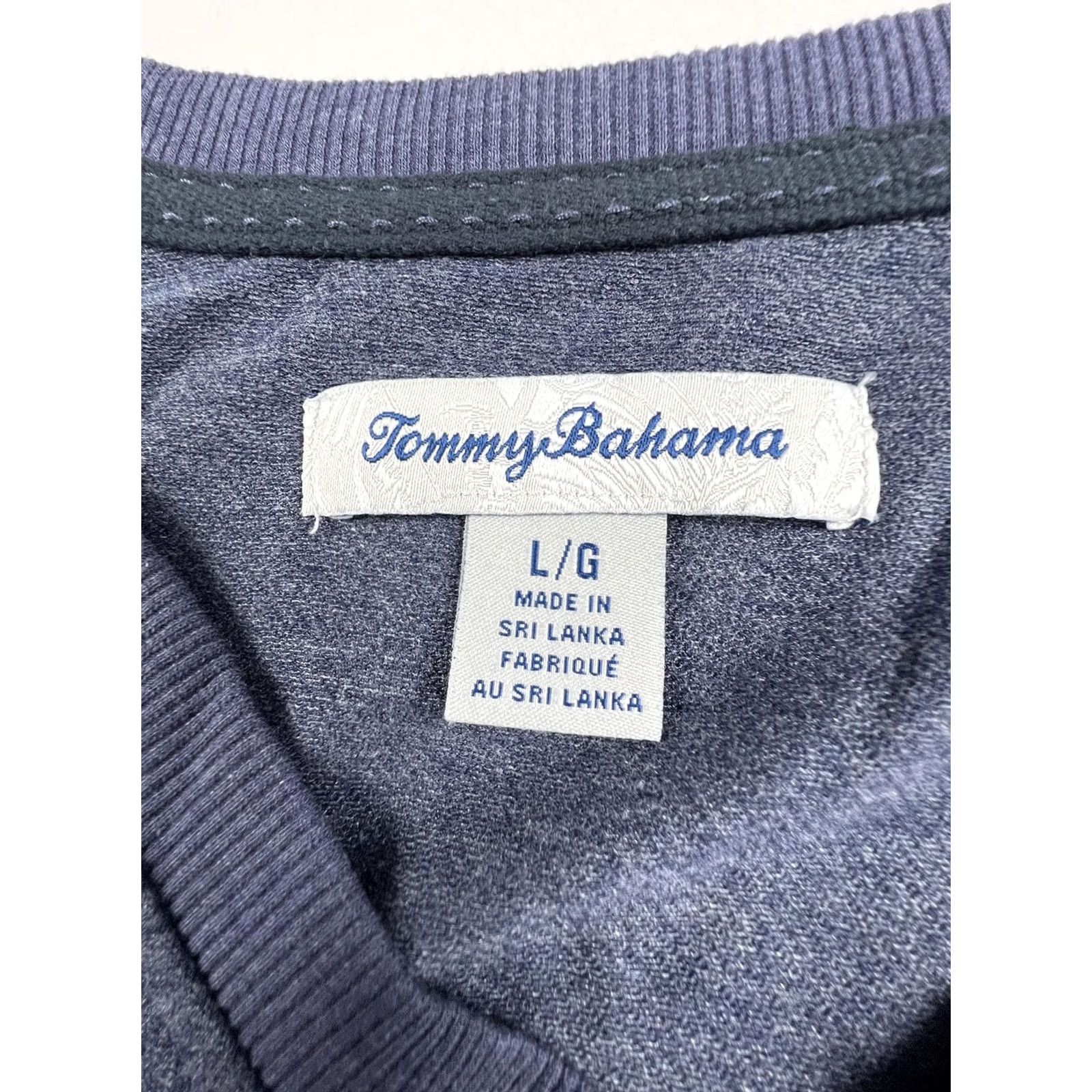 Tommy Bahama Tommy Bahama Sweater Mens Large Blue V Neck Cotton Lightweight Knit Pullover Size US L / EU 52-54 / 3 - 3 Thumbnail