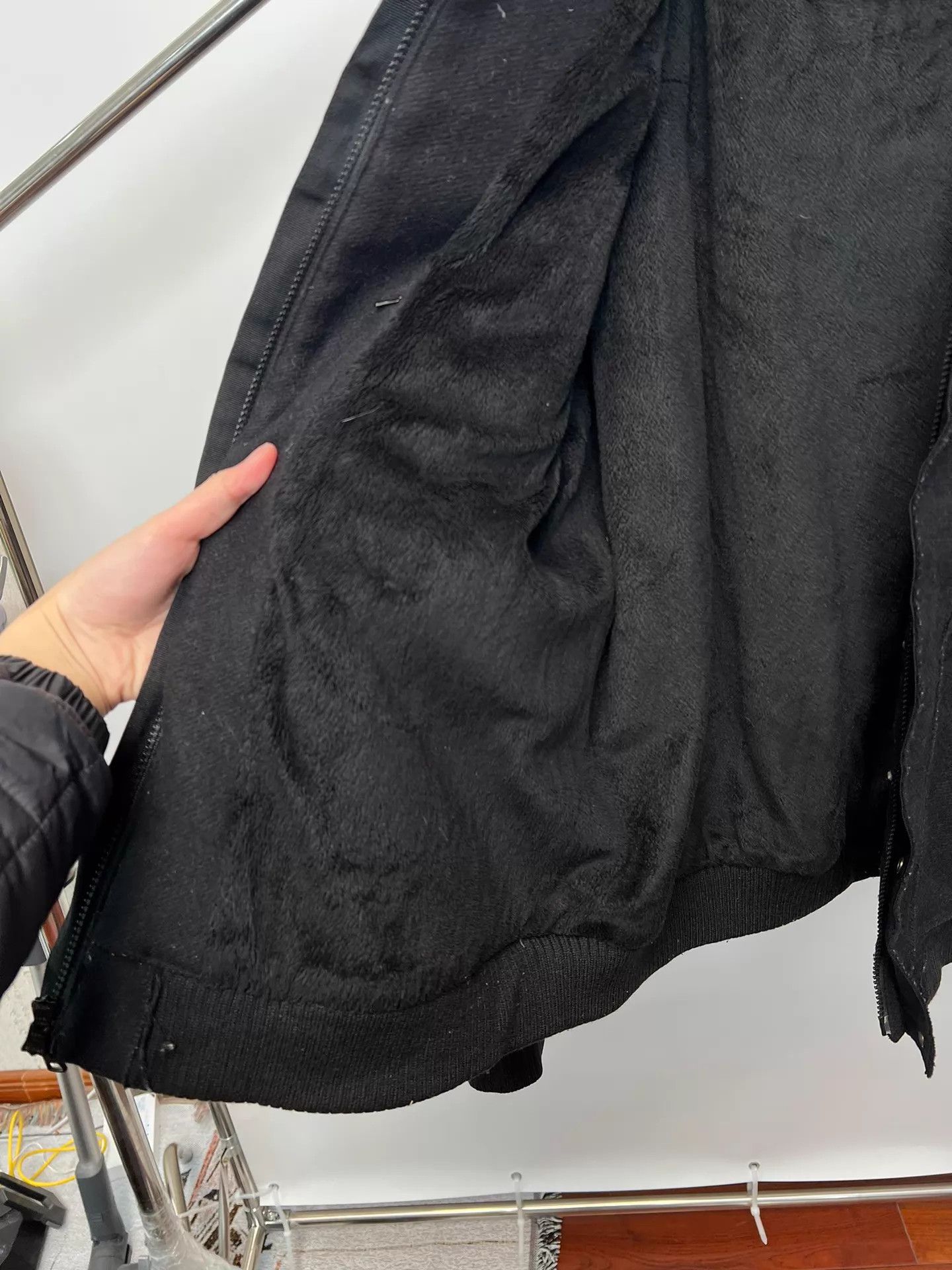 Armani Exchange Armani Exchange Mink Fringe Distressed Wool Jacket L Size US L / EU 52-54 / 3 - 5 Thumbnail