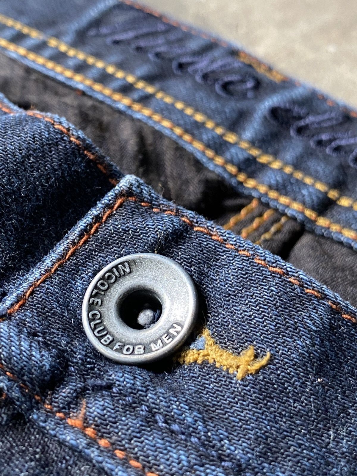 Japanese Brand STUDDED NICOLE CLUB FOR MEN INDIGO WHISKER BOOTCUT Size US 32 / EU 48 - 9 Thumbnail