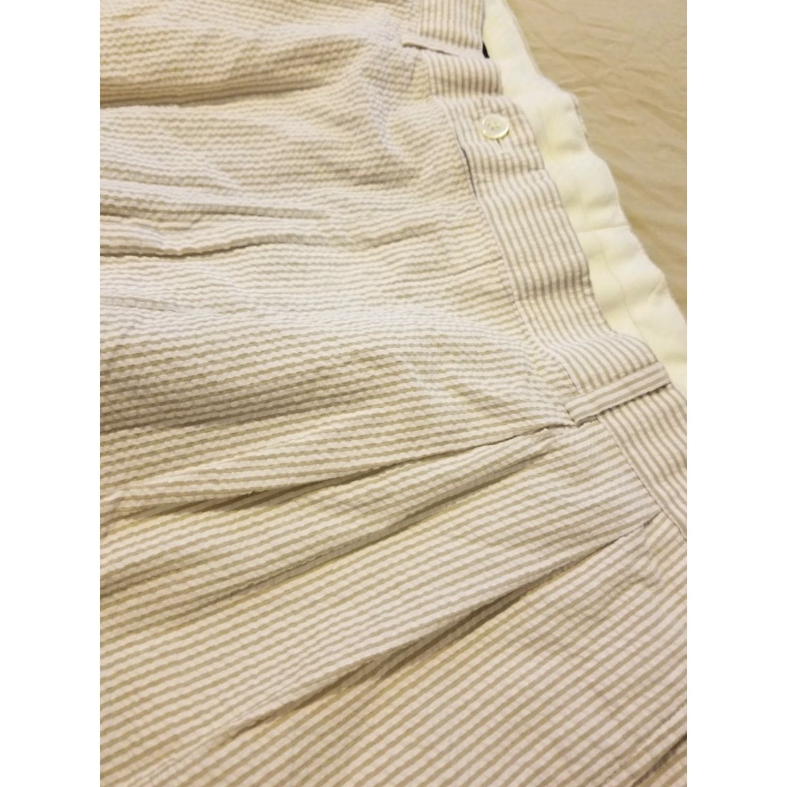 Brooks Brothers Mens Brooks Brothers Chino Pants 42x25 Beige Regular Straight Front Flat Solid Cotton Casual Vintage No Size US 42 / EU 58 - 4 Thumbnail