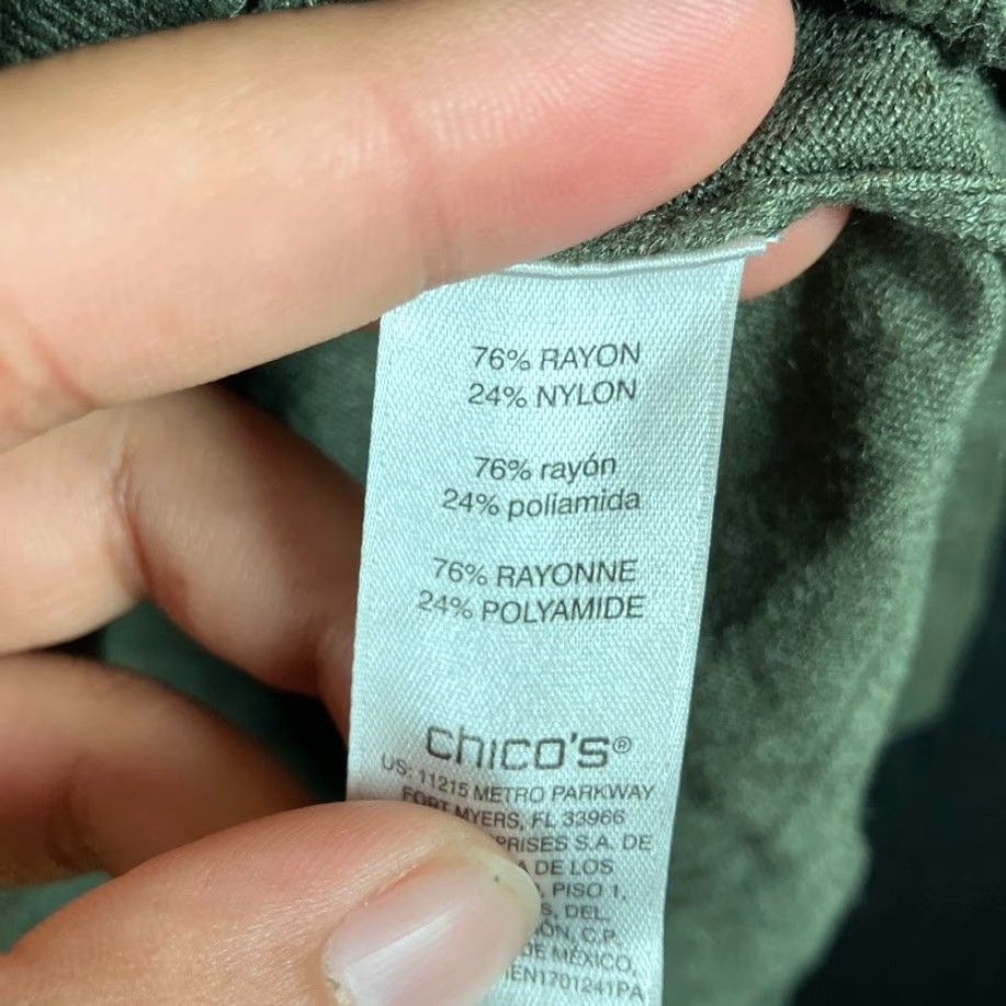 Vintage Chicos Women Sweater Green Mock Neck Pullover Long Sleeve Stretch S KnIT Style Solid Pattern Casual Workwear 0 (S) Womens Size S / US 4 / IT 40 - 7 Thumbnail