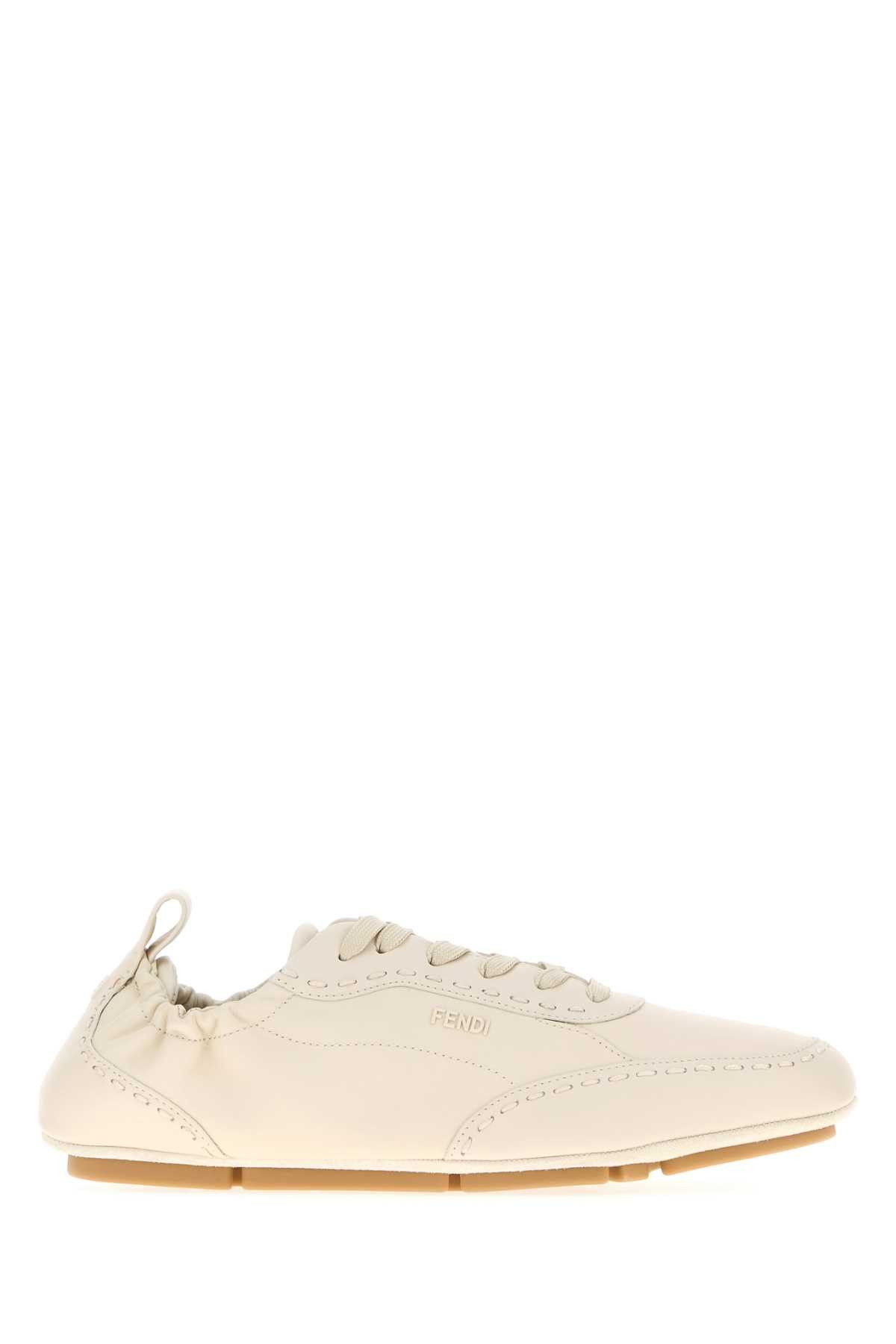 Fendi Ivory Leather Fendi Fit Sneakers Size US 7 / EU 40 - 1 Thumbnail