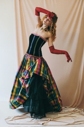 Escada Escada Couture Margaretha Ley Gown/ Rainbow Taffeta Skirt Size XS / US 0-2 / IT 36-38 - 2 Thumbnail