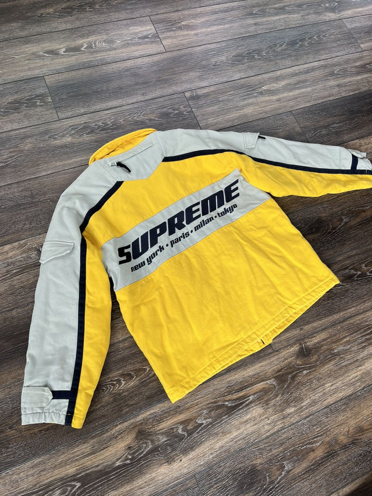 Supreme Supreme Brushed Twill Zip Jacket FW22 Yellow | Grailed