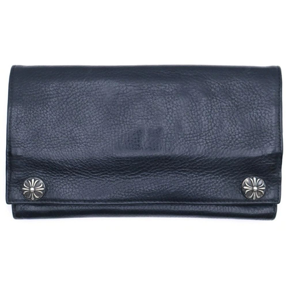 Chrome Hearts CHROME HEARTS CROSS BUTTON LEATHER LONG WALLET Size ONE SIZE - 8 Thumbnail