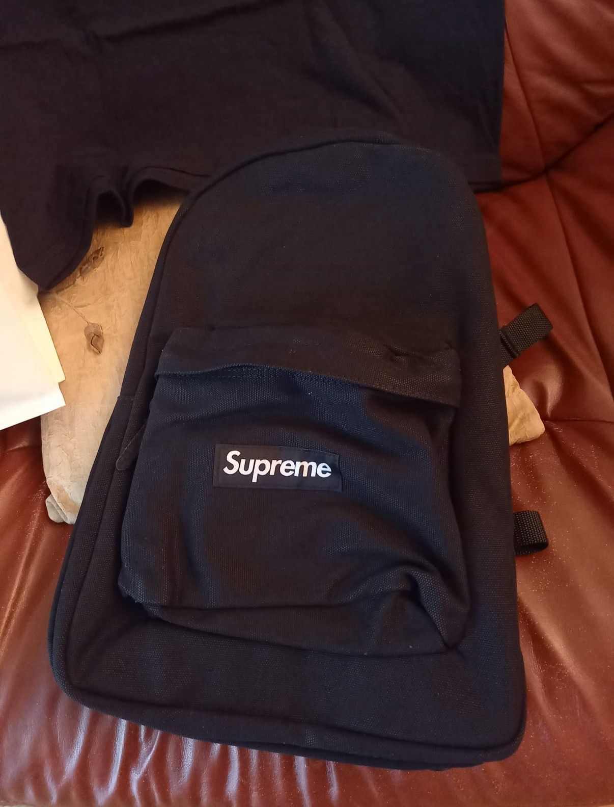 Supreme Supreme Canvas Backpack Black FW20 New In Bag Box Logo 