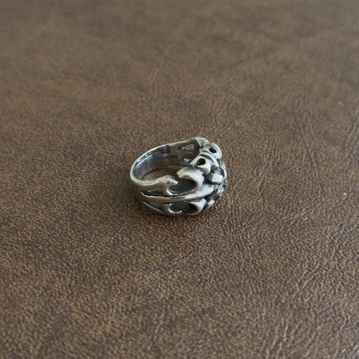 A&G Rock 925 Sterling Silver Fleur De Lis Openwork Ring Size ONE SIZE - 5 Thumbnail