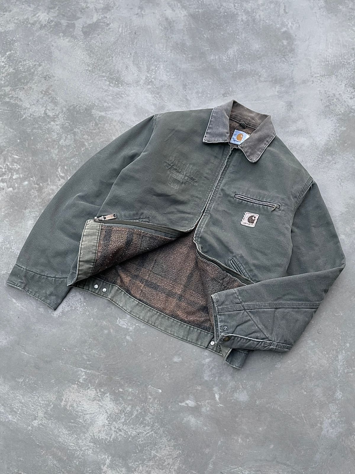 Carhartt Vintage Faded Army Green Carhartt Detroit Jacket J76-MOS🌵 Size US M / EU 48-50 / 2 - 4 Thumbnail