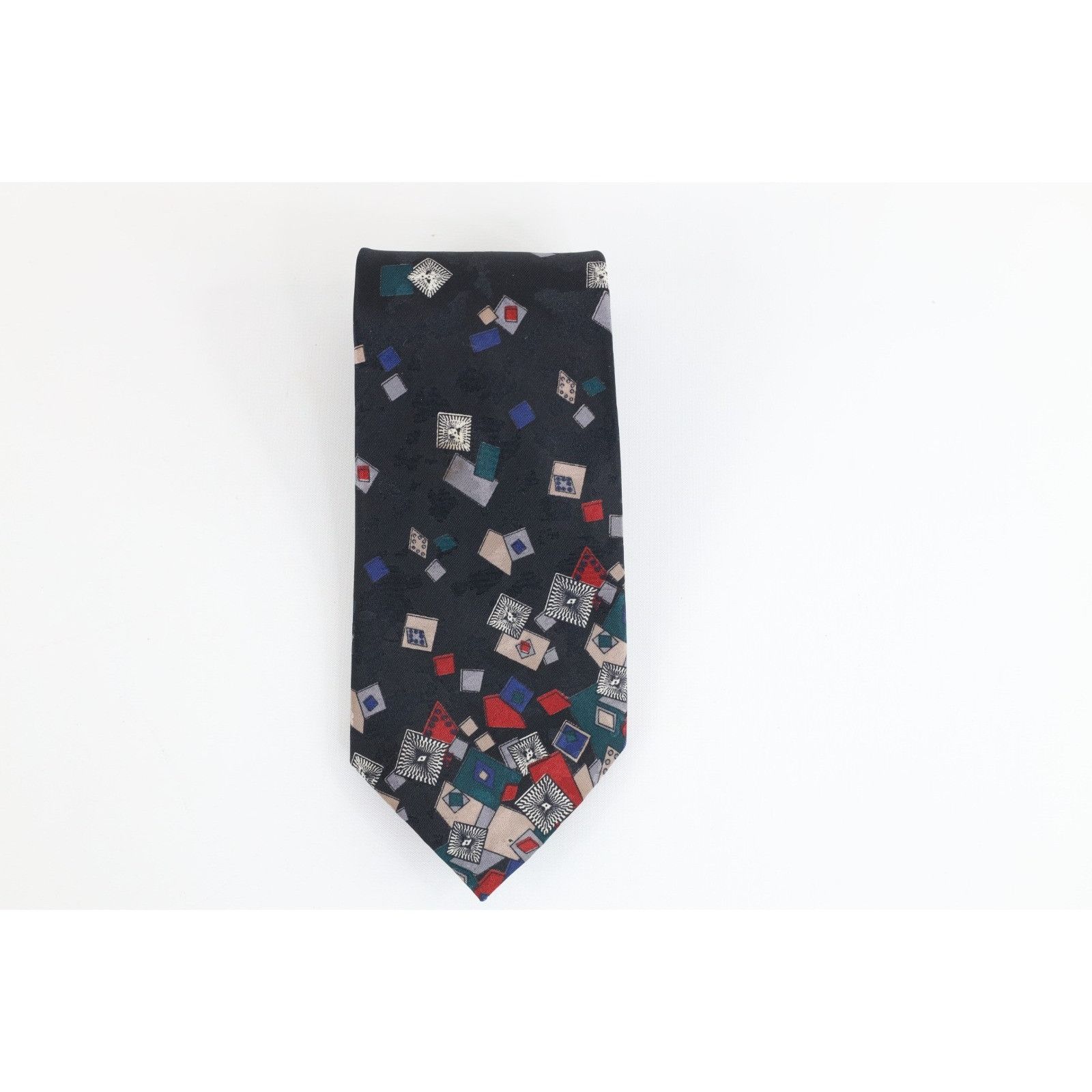 Vintage Vintage 90s Streetwear Rainbow Geometric Diamond Neck Tie Size ONE SIZE - 1 Thumbnail