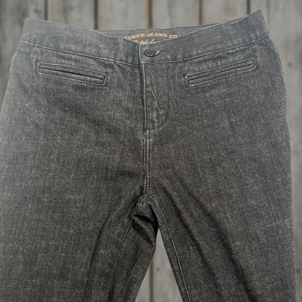 Ralph Lauren VINTAGE Ralph Lauren Jeans Women’s 2P Black Denim Bareback Cotton Jeans 90s Straight Womens 28in Inseam Regular Pant Size 26" / US 2 / IT 38 - 1 Thumbnail