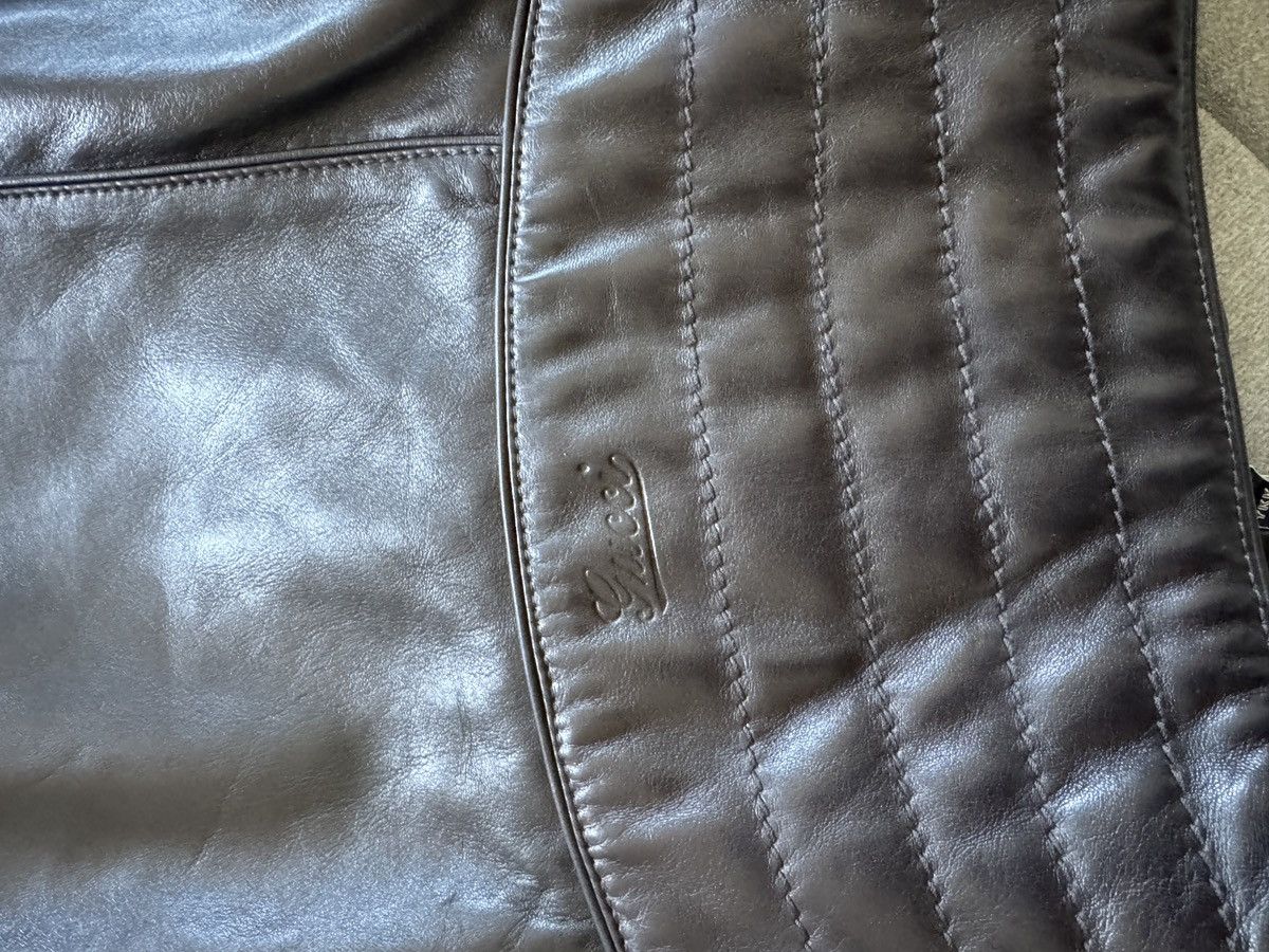 Gucci Gucci Leather Biker Moto Jacket – Brown – Size 58 / XXL Size US XXL / EU 58 / 5 - 3 Thumbnail