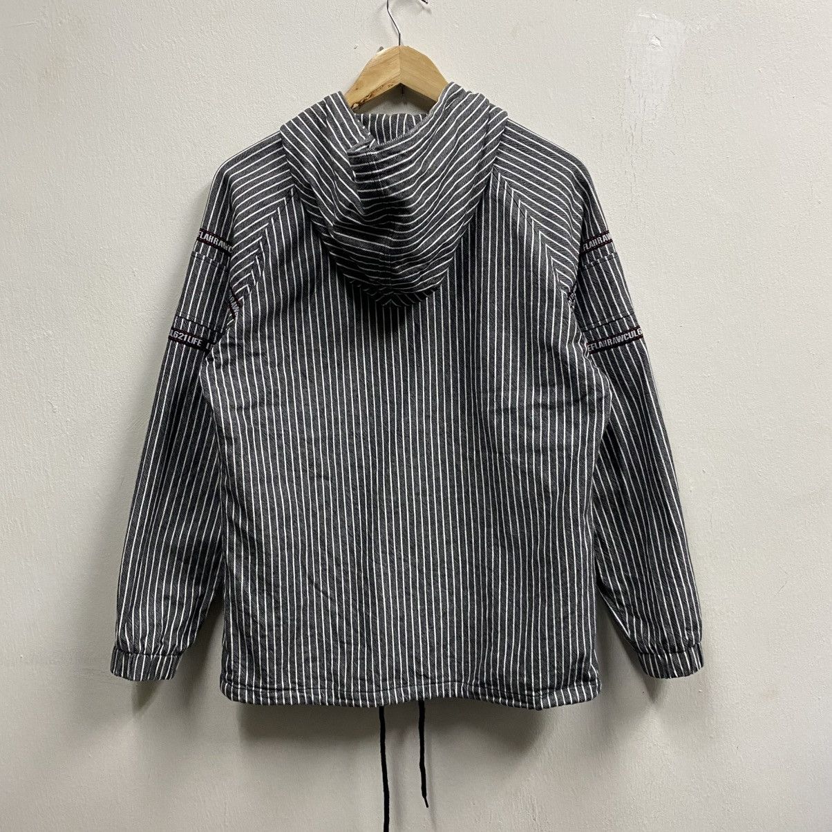 Japanese Brand LEFTLAH Stripe Workwear Zipper JACKET Size US L / EU 52-54 / 3 - 2 Thumbnail