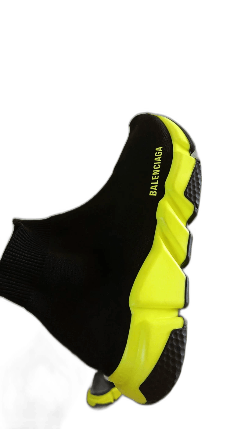 Balenciaga Balenciaga Black and Neon Sock Shoes-2506 Size US 7 / EU 40 - 1 Thumbnail