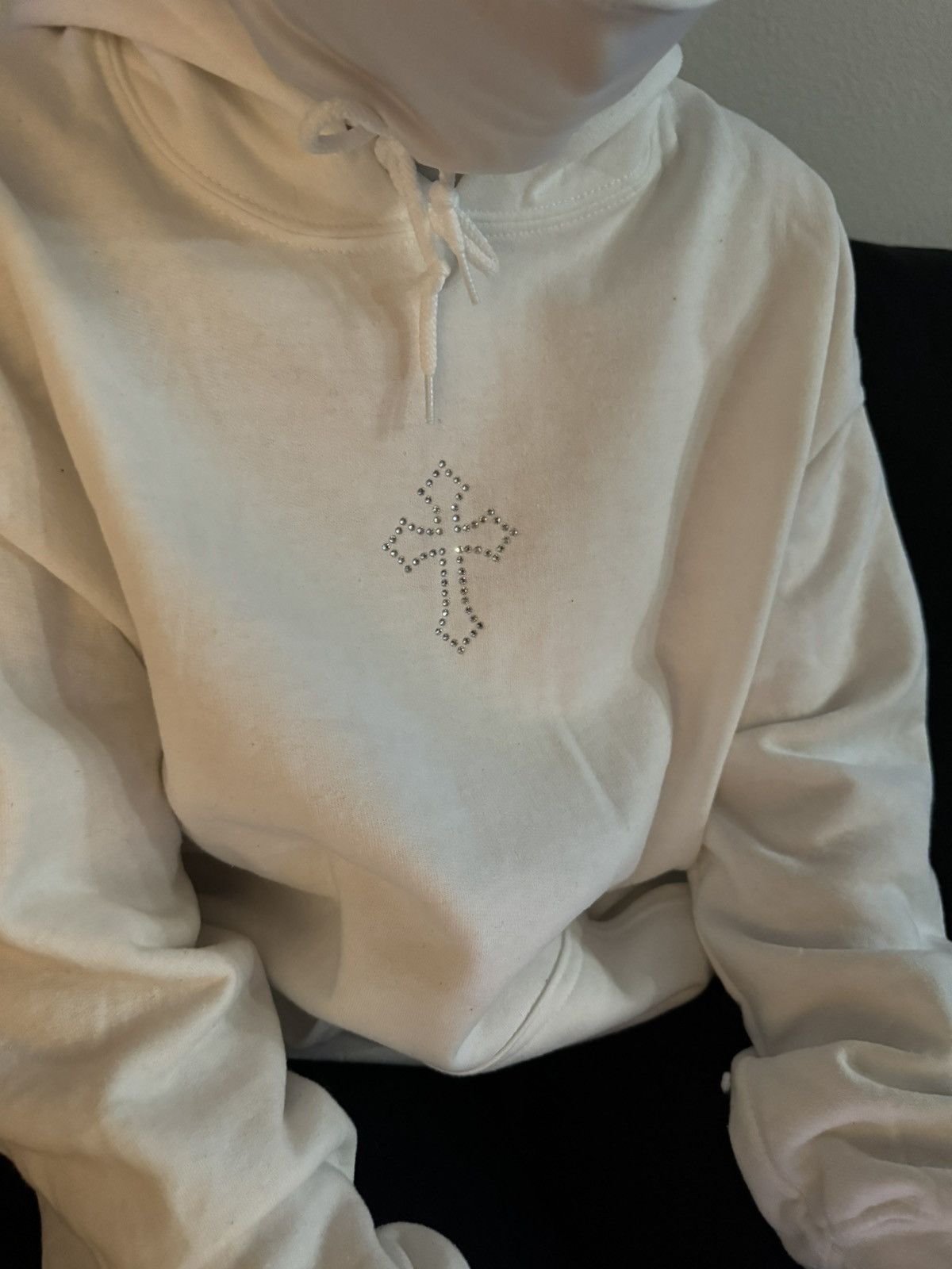 Vintage Rhinestones Poker Cards Cross Vintage Hoodie Size US M / EU 48-50 / 2 - 2 Thumbnail