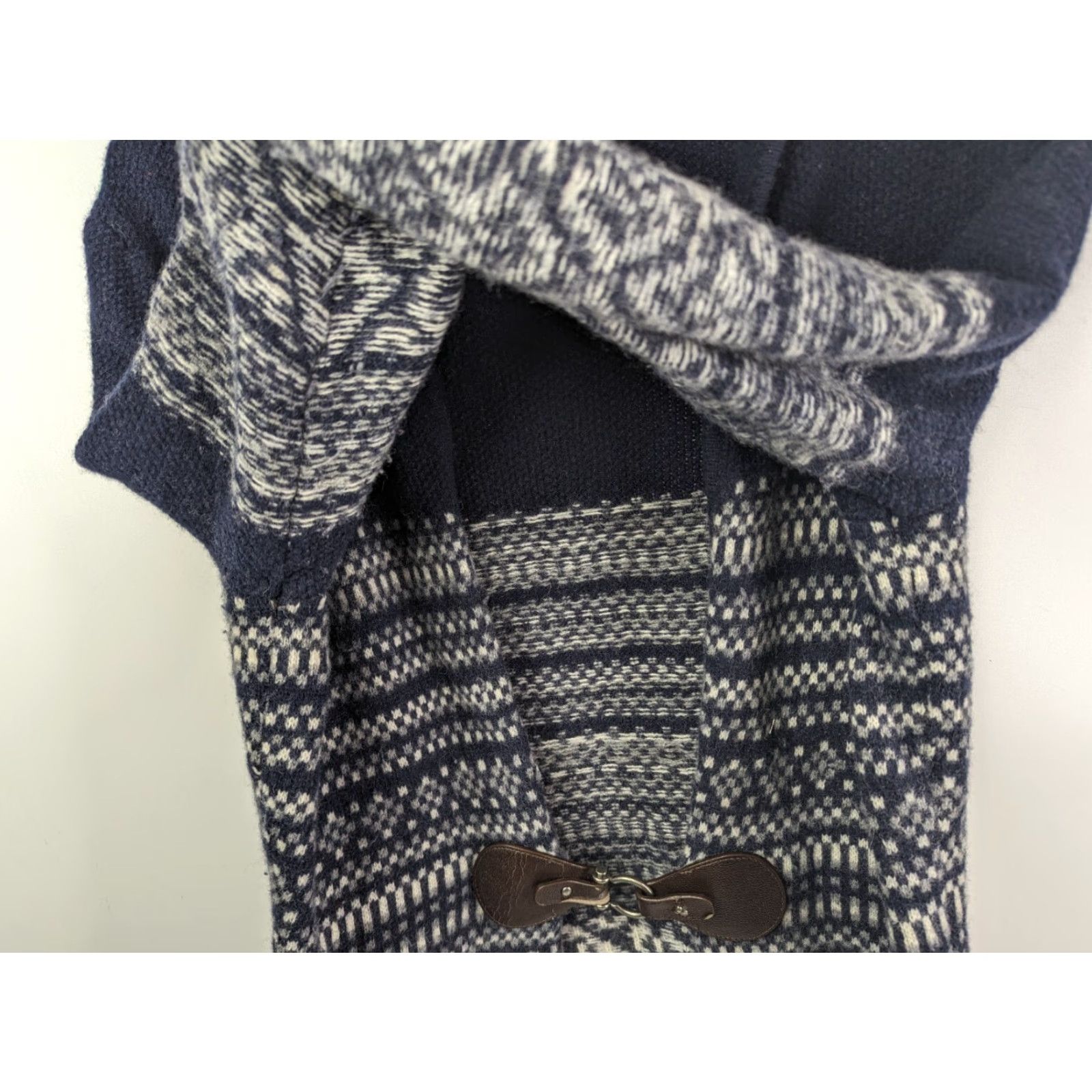 Vintage **Telluride Fair Isle Wool Knit Cardigan Dress L Womens Navy** User: **Telluride Fair Isle Lambswool Blend Cardigan Dress L Womens Navy** Size L / US 10 / IT 46 - 3 Thumbnail