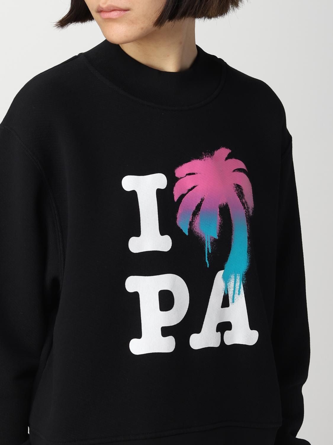 Palm Angels o1y1225 Logo Sweatshirt in Black Size XXS / US 00 / IT 34 - 5 Thumbnail