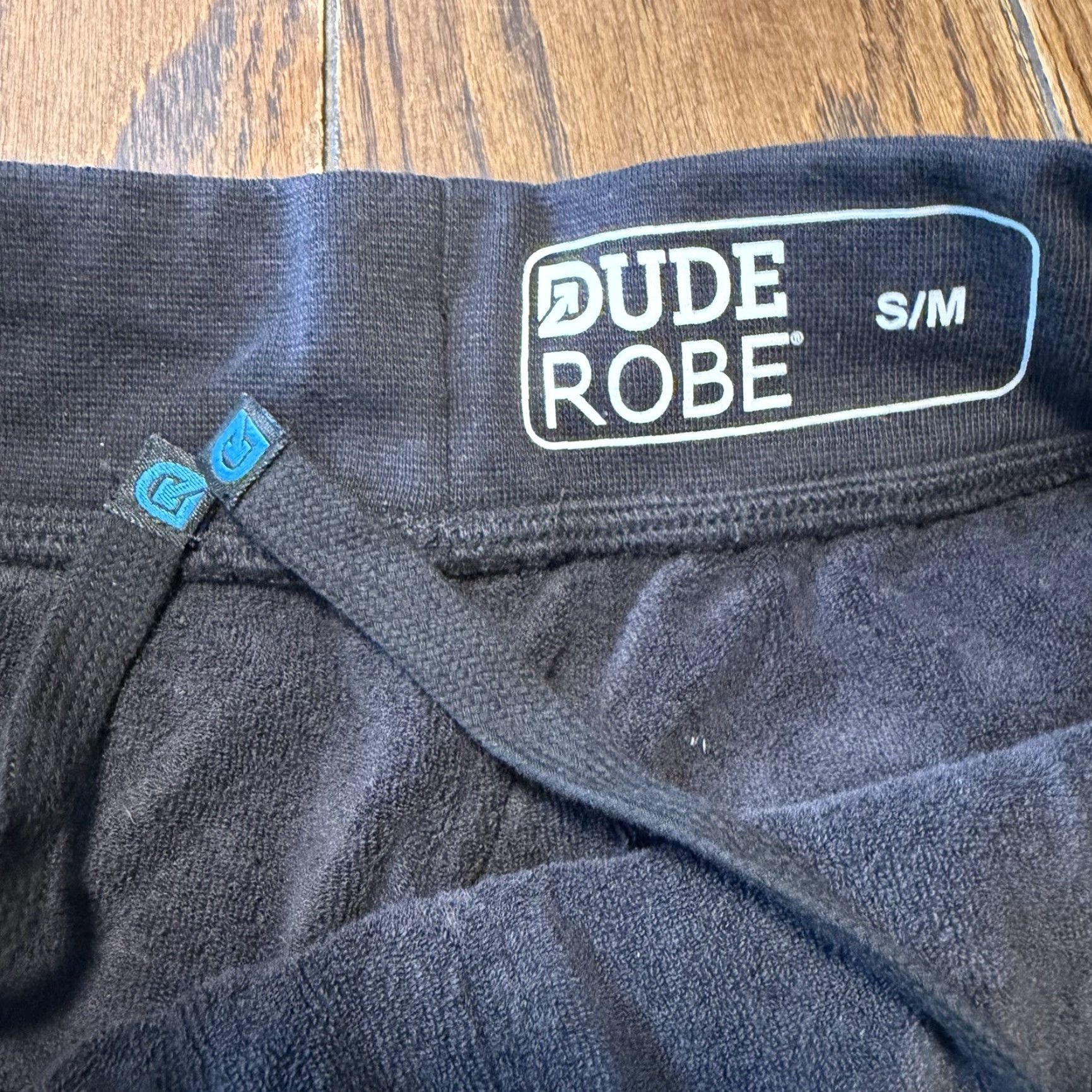 Vintage Dude Robe Terry Lined Shorts Mens M Sleep Shorts Black Jersey Cotton Blend Stretch Adjustable Regular Men Shark Tank Modern Classic Size US 31 - 3 Thumbnail