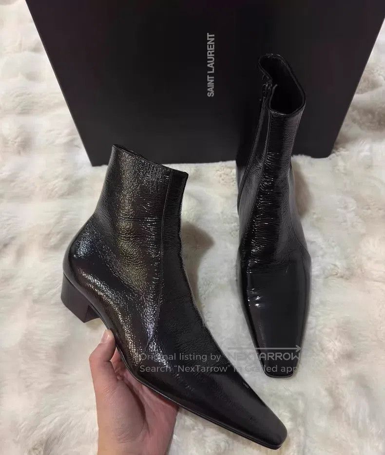 Saint Laurent Paris Saint Laurent Paris Pleated Boots Size US 10 / EU 43 - 2 Thumbnail