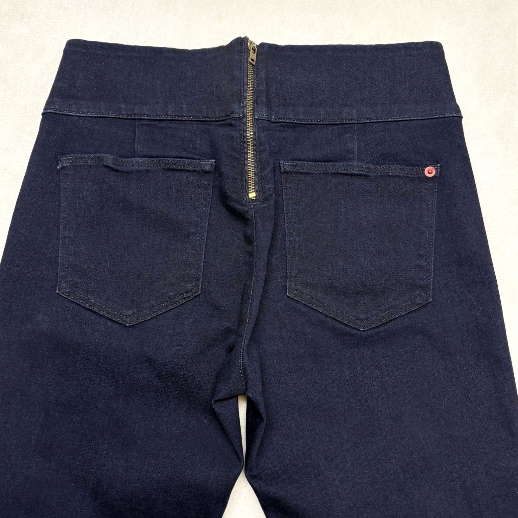 Spanx Spanx Signature Waist Slim Boot Dark Wash High Rise Jeans Size 28 Back Zip Denim Womens Bootcut 32in Inseam Size 28" / US 6 / IT 42 - 4 Thumbnail
