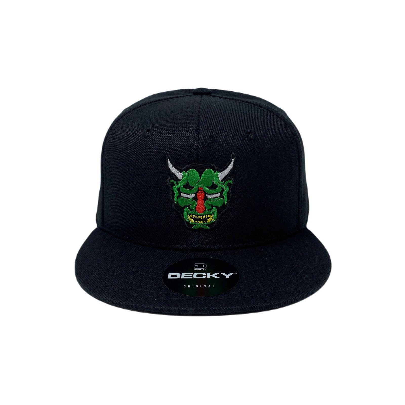 Other Oni Mask Green Snapback Hat All Black Size ONE SIZE - 2 Thumbnail