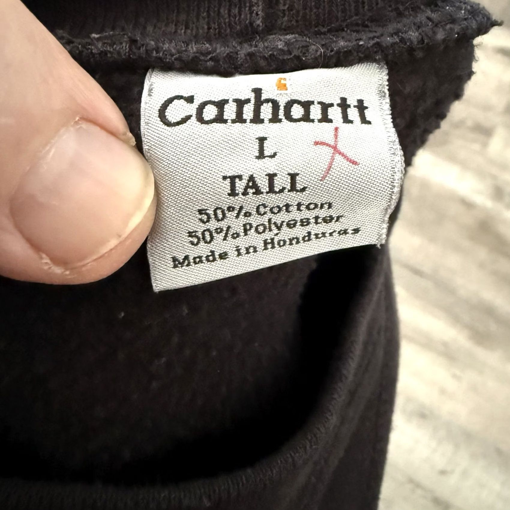 Carhartt Carhartt Logo Pullover Sweatshirt Mens Large Tall Black Crew Neck Long Sleeve Size US L / EU 52-54 / 3 - 3 Thumbnail