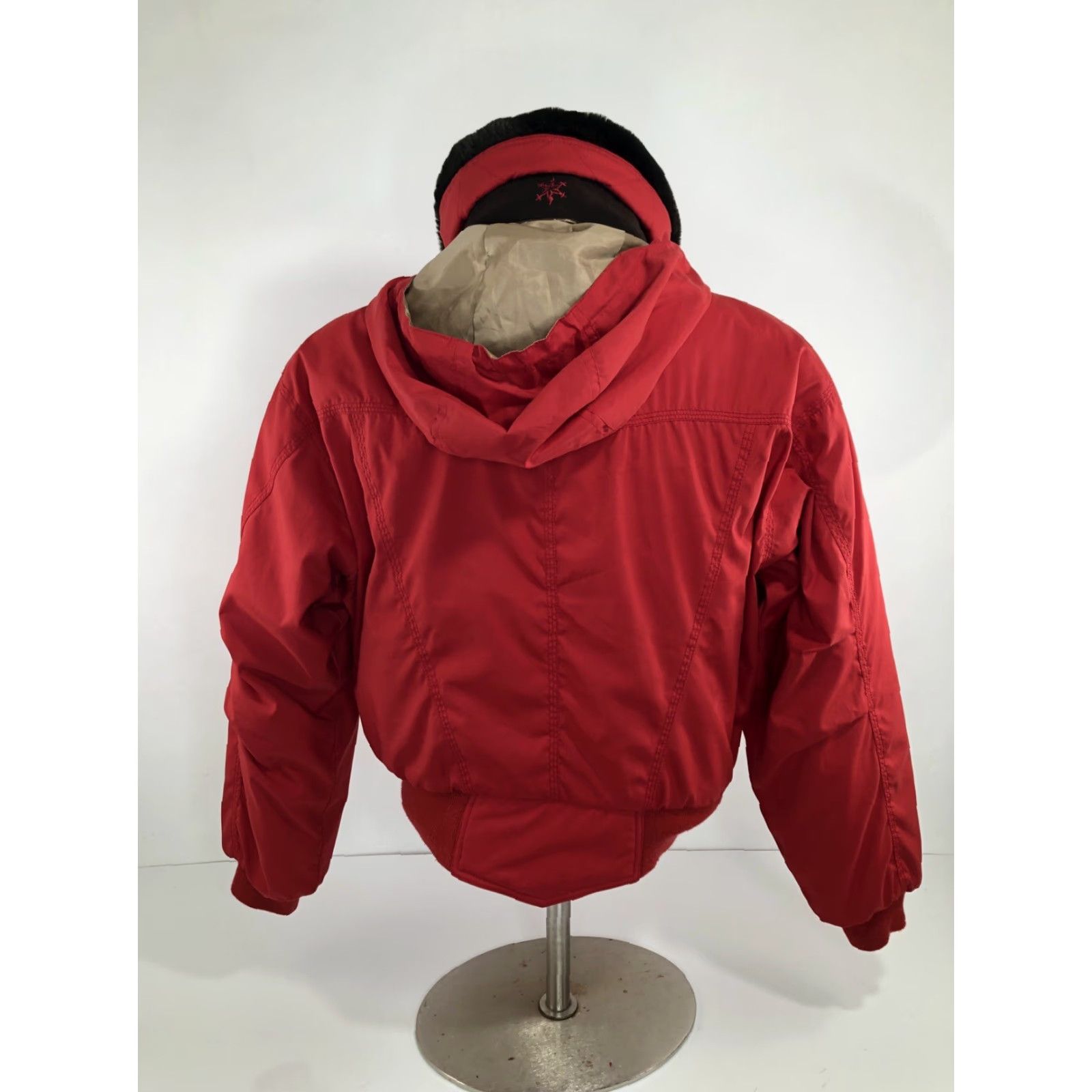 Obermeyer OBERMEYER DAVOS Hooded Jacket - Embroidered Ski Patch FAUX FUR COLLAR Womens Size 6 Red Ski / Snowboard, Collared, zip not shown, JL Size M / US 6-8 / IT 42-44 - 5 Thumbnail