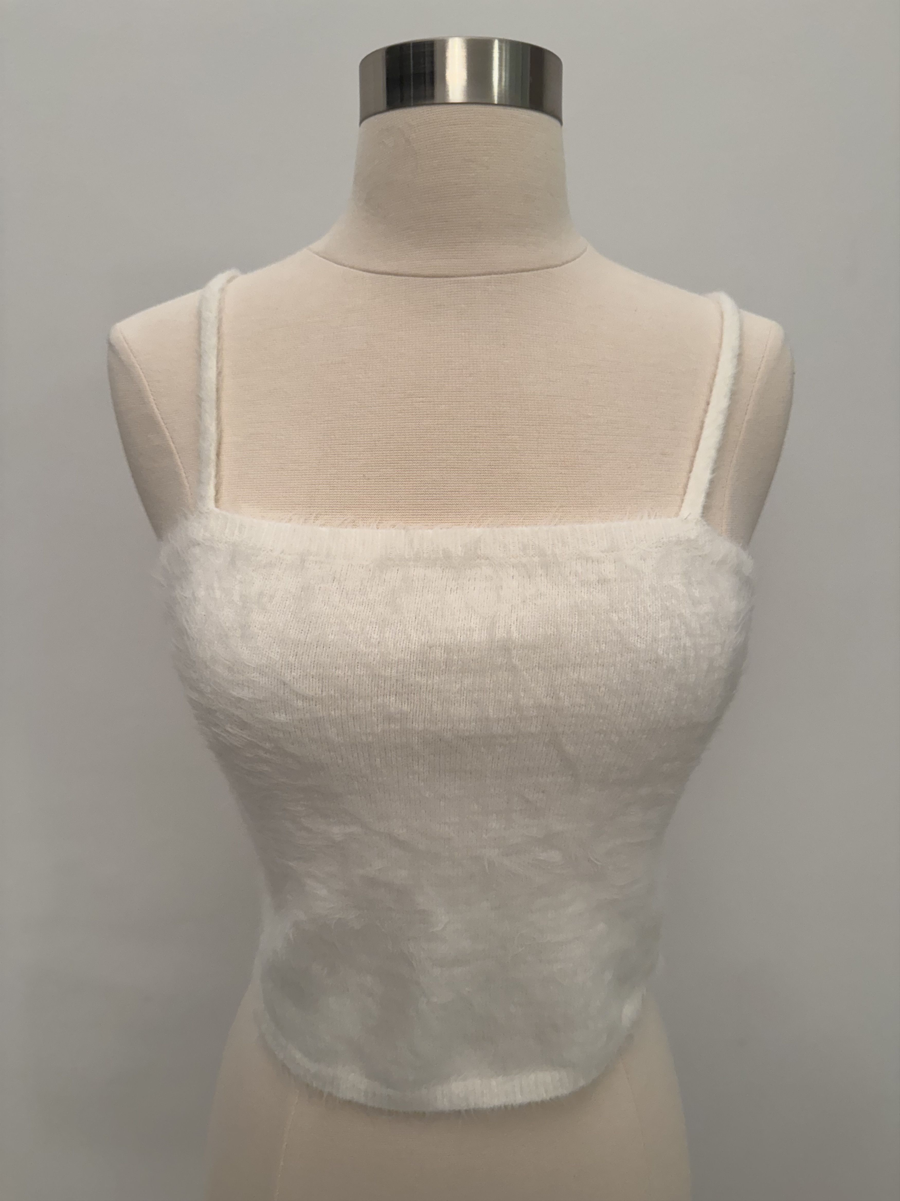 Alice + Olivia Alice + Olivia Soft White Luetta Crop Top Sweater Size S / US 4 / IT 40 - 1 Thumbnail