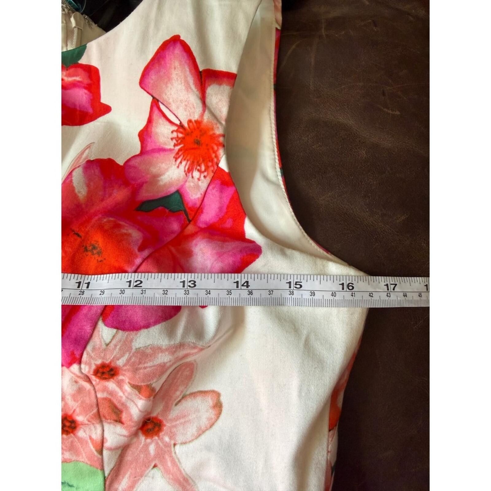 Other Eliza J Floral Sleeveless Dress Pink Orange White Size 4 Size S / US 4 / IT 40 - 3 Thumbnail