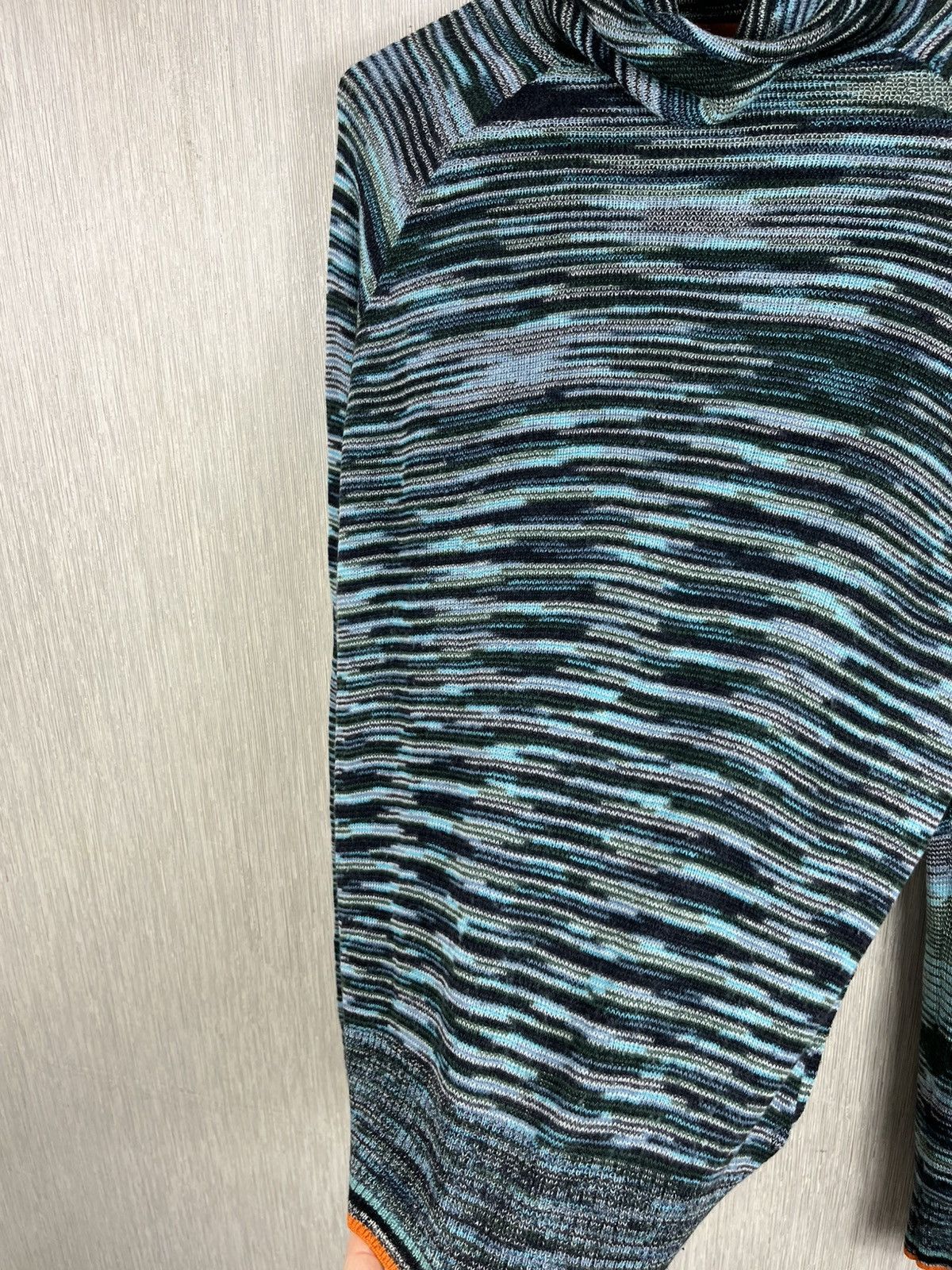 Missoni Missoni wool colorful thin sweater turtleneck patterned Size M / US 6-8 / IT 42-44 - 14 Thumbnail