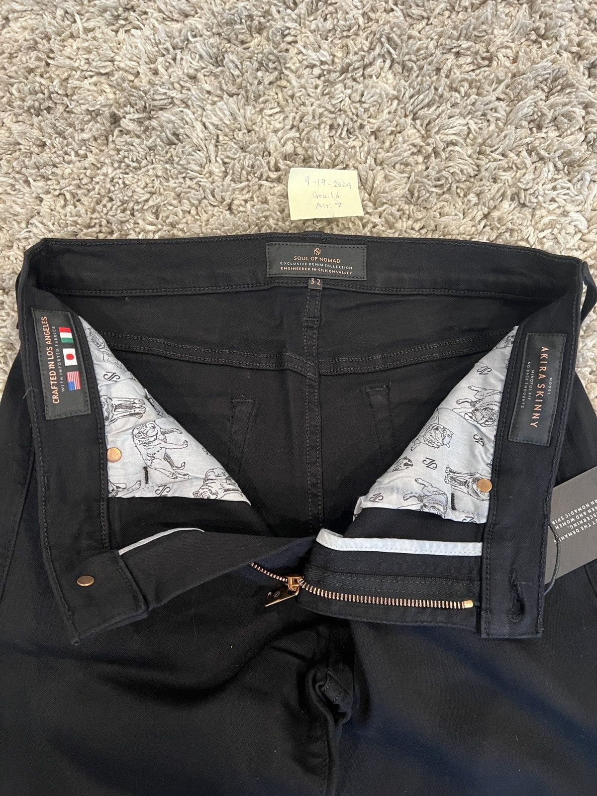 Other SOUL OF NOMAD Akira Skinny Denim Jeans NightRider Black Size US 32 / EU 48 - 6 Thumbnail