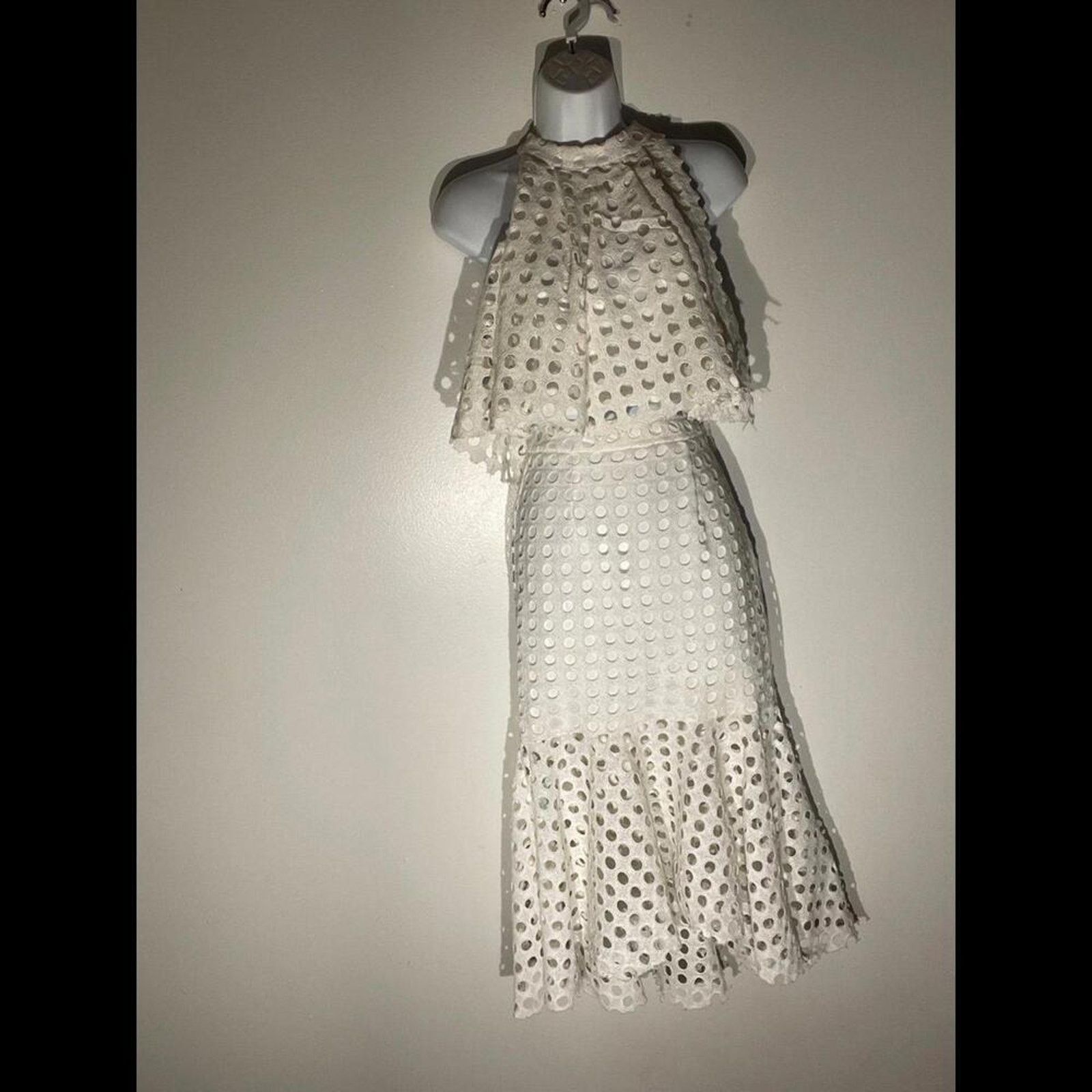 Other Dress Vacation Party Crop Halter 2pcs Polka Dot Size S / US 4 / IT 40 - 2 Thumbnail