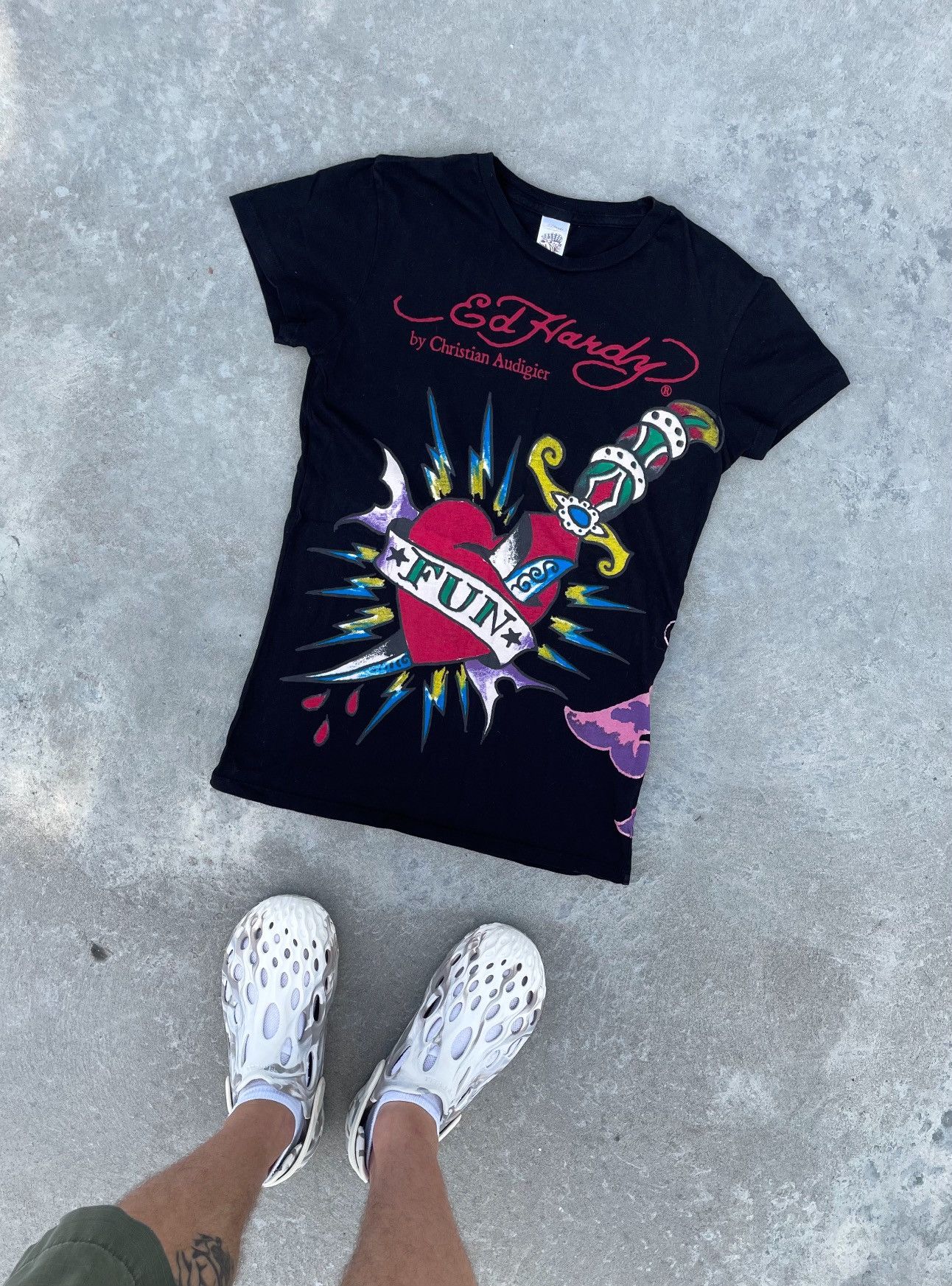 Ed Hardy ED HARDY BY CHRISTIAN AUDIGIER Y2K AVANT GARDE T-SHIRT Size S / US 4 / IT 40 - 1 Thumbnail