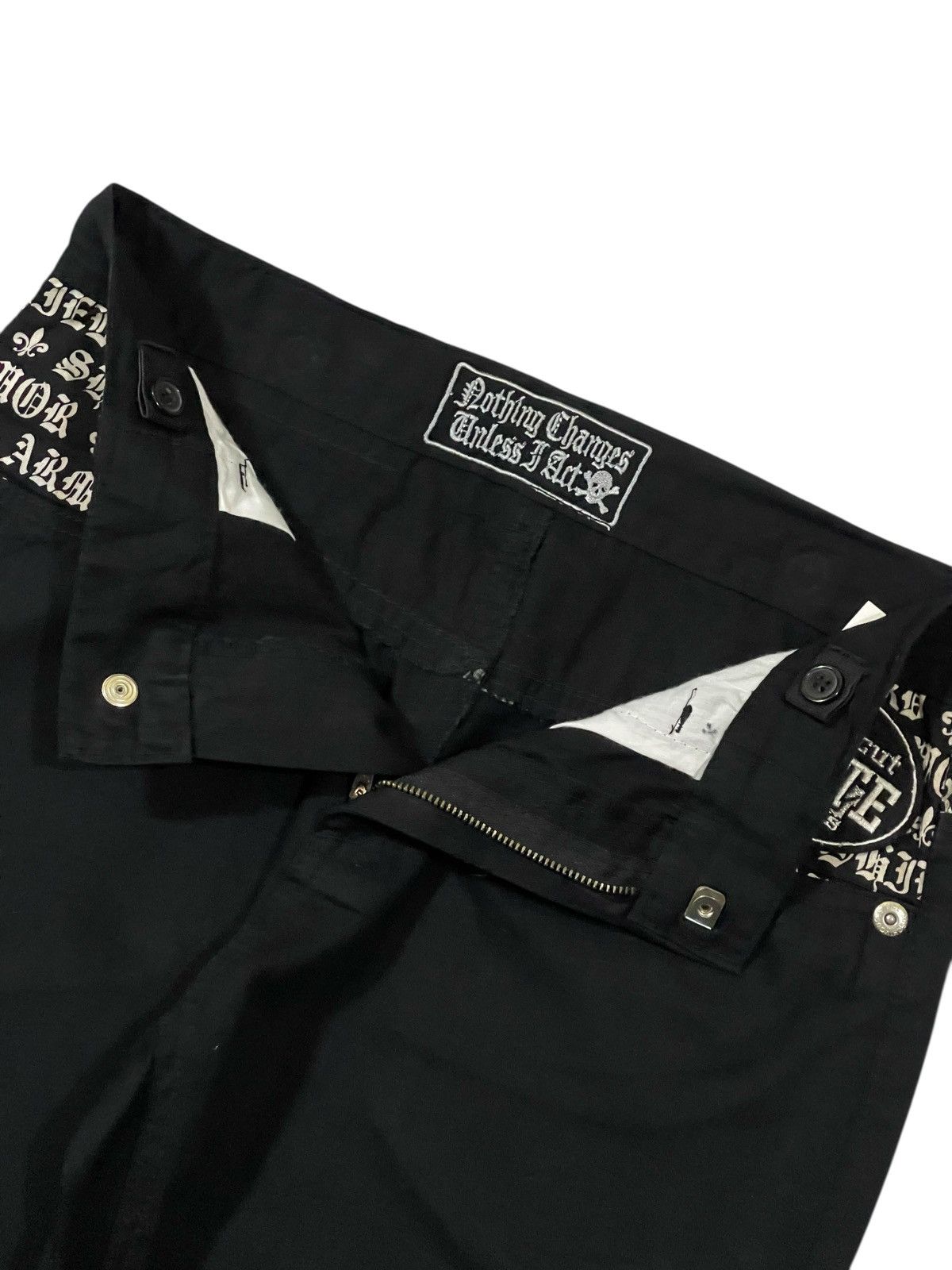 14th Addiction Y2k Japan Stage Mischivous Skull Graphic Gothic Text Pants Size US 29 - 10 Thumbnail