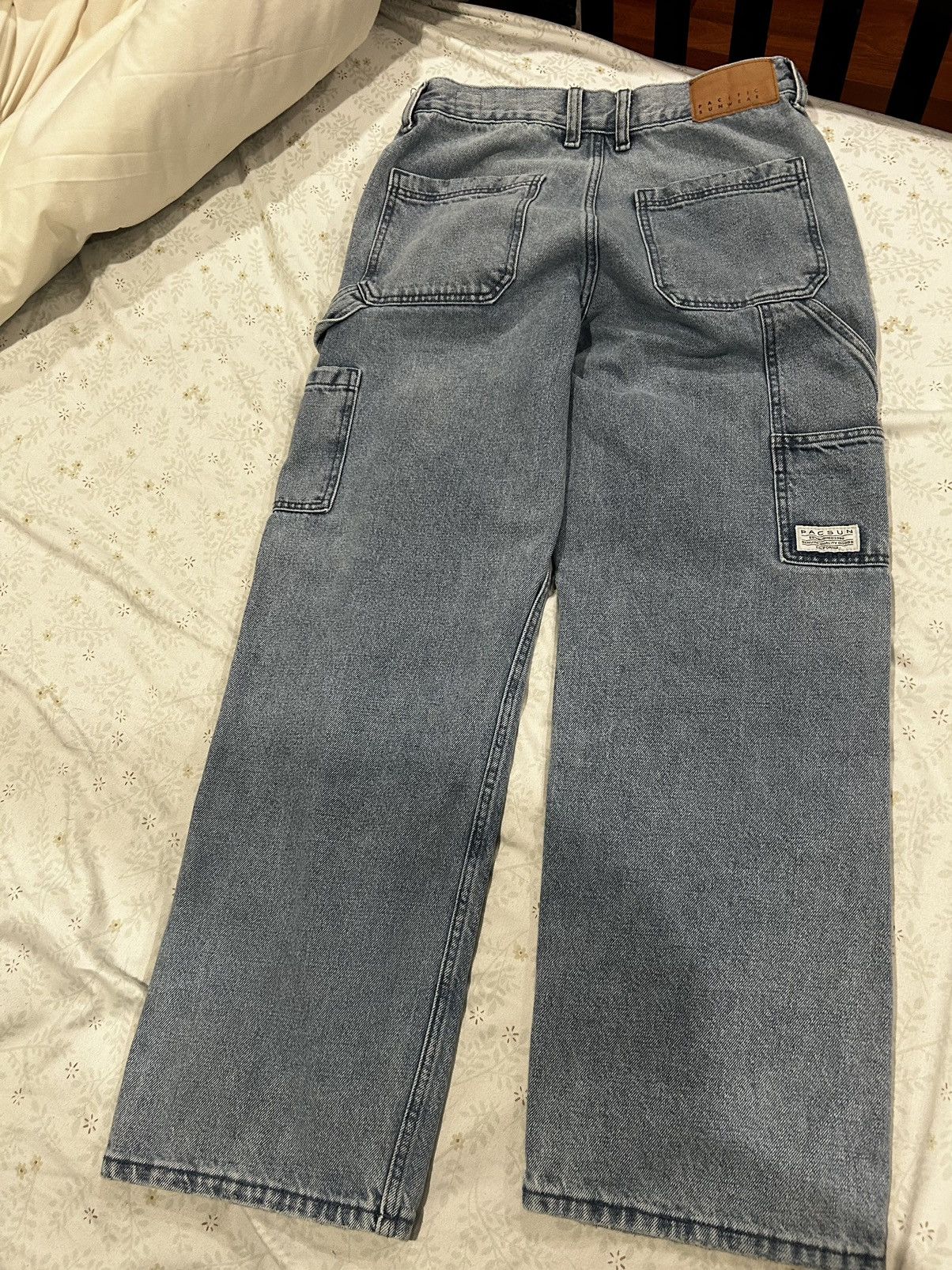 Pacsun PACSUN Light Indigo Baggy Carpenter Jeans Size US 30 / EU 46 - 2 Thumbnail