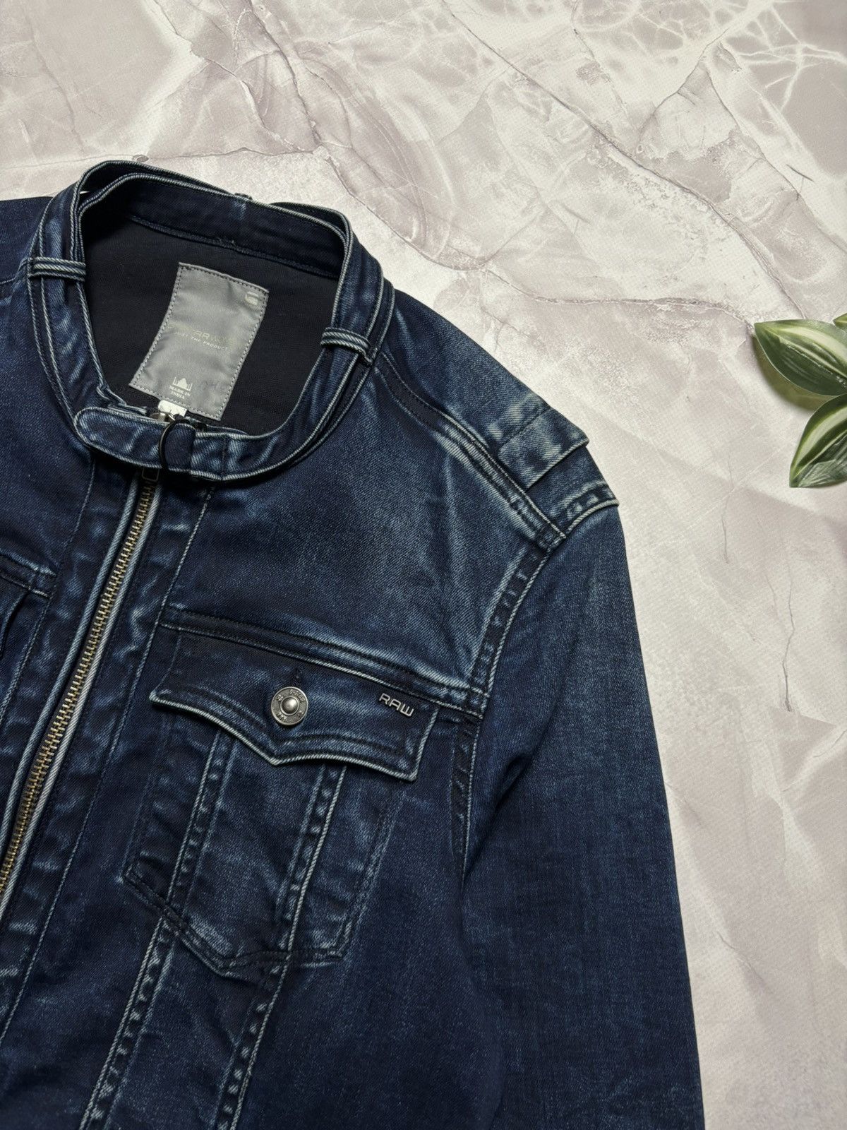 G-Star G-Star RAW Tailor Chopper Denim Jacket Biker Faded Womens L Size L / US 10 / IT 46 - 5 Thumbnail