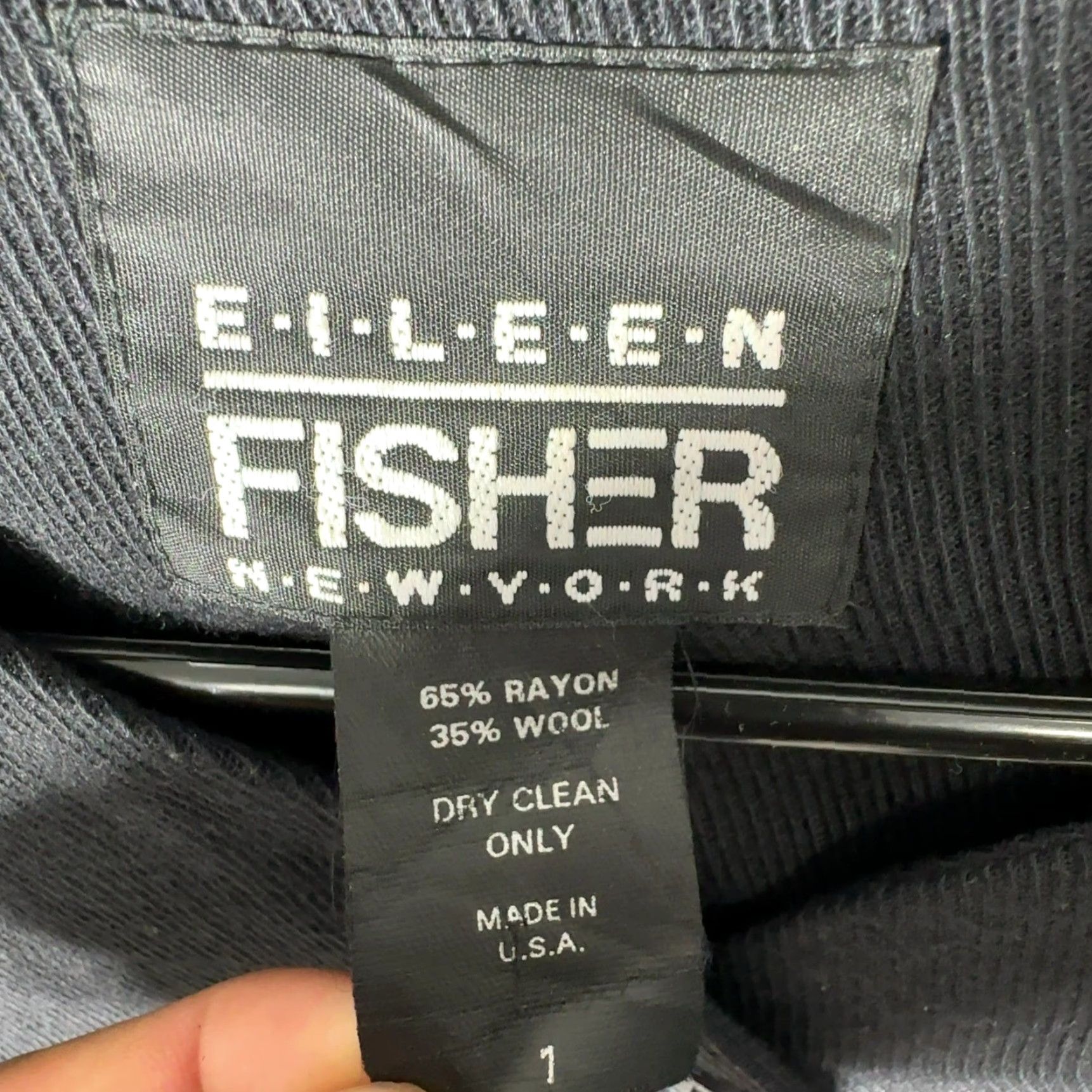 Eileen Fisher Eileen Fisher Cardigan Womens S Black Button Ribbed Wool Blend Minimalist Size S / US 4 / IT 40 - 3 Thumbnail