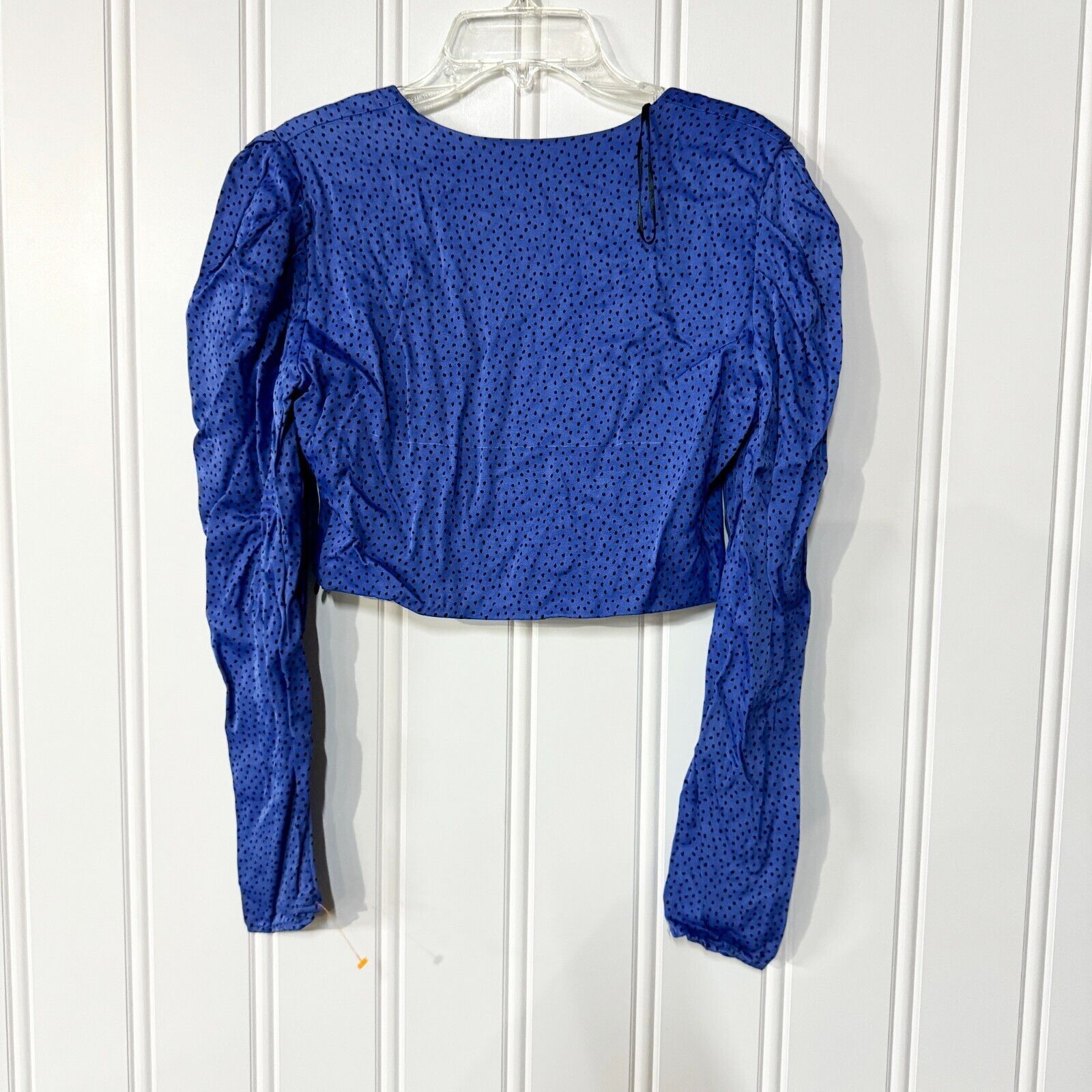 Zara Zara Long Sleeve Sweetheart Poka Dot Crop Top Size Medium Size M / US 6-8 / IT 42-44 - 5 Thumbnail