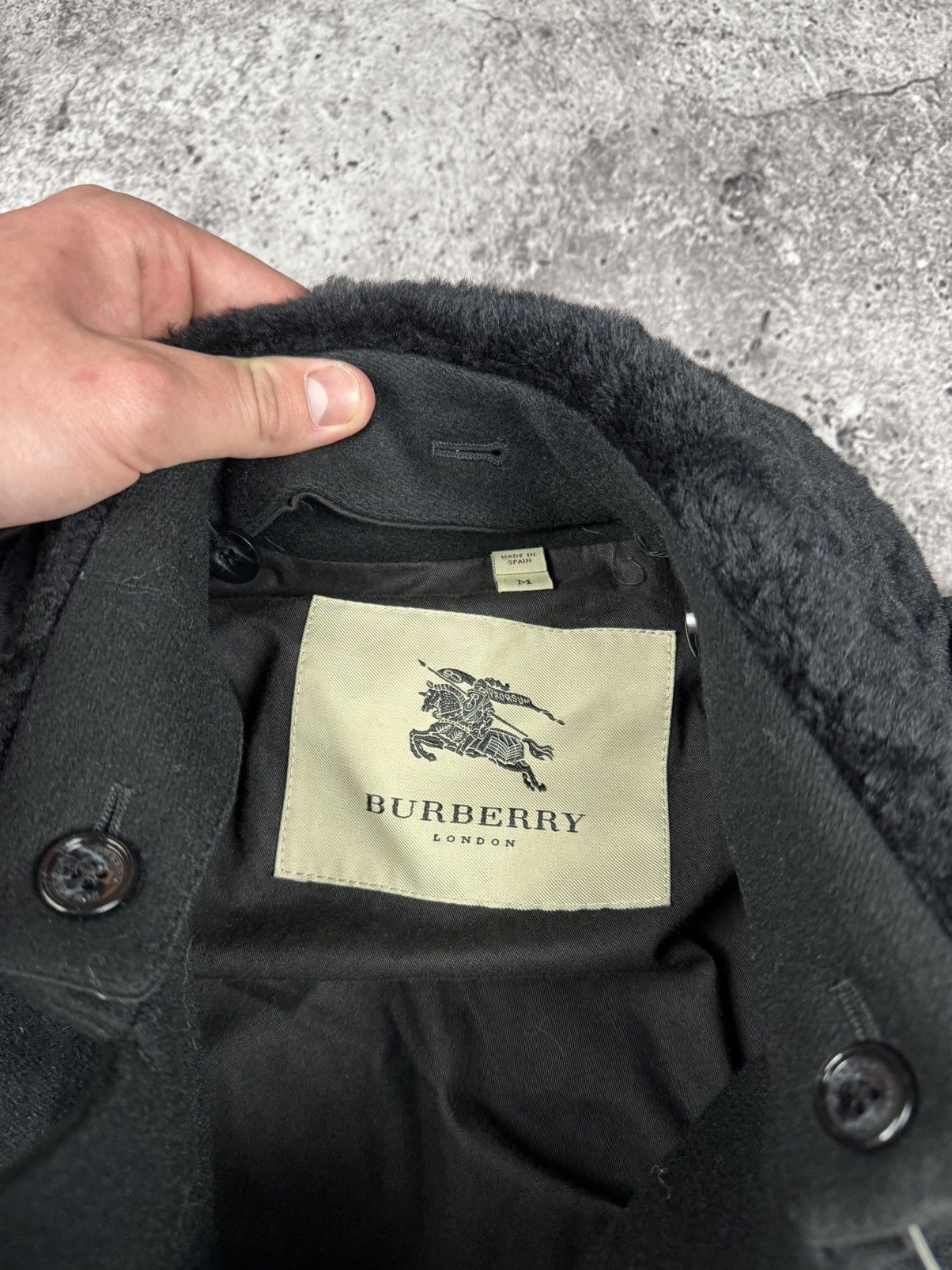 Burberry Burberry wool/fur checkered collar duffle trench coat Size US M / EU 48-50 / 2 - 6 Thumbnail