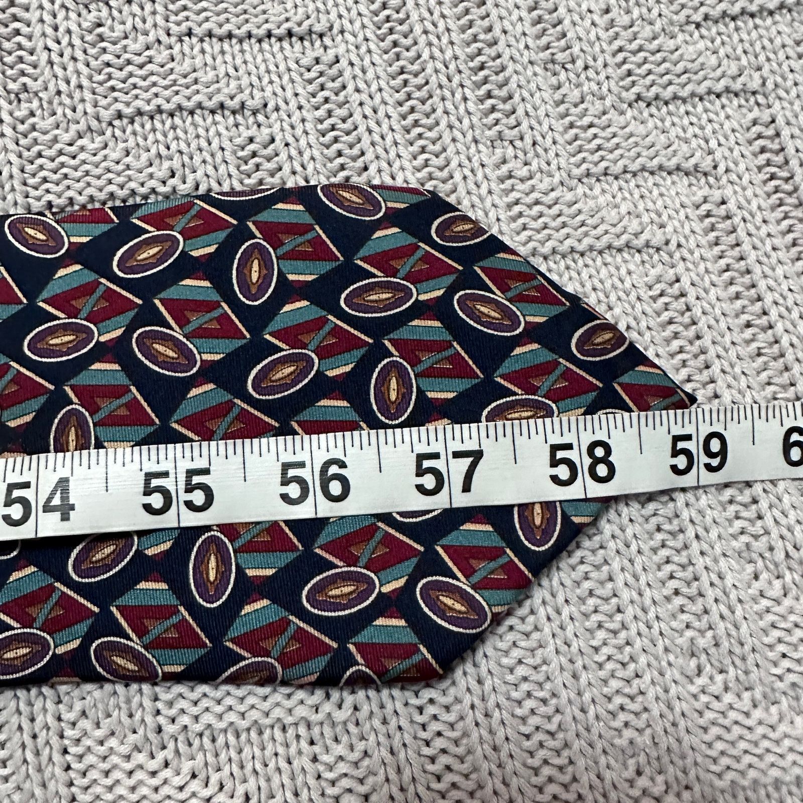 Dior Vintage Christian Dior 80s abstract print Italian silk tie Size ONE SIZE - 4 Thumbnail