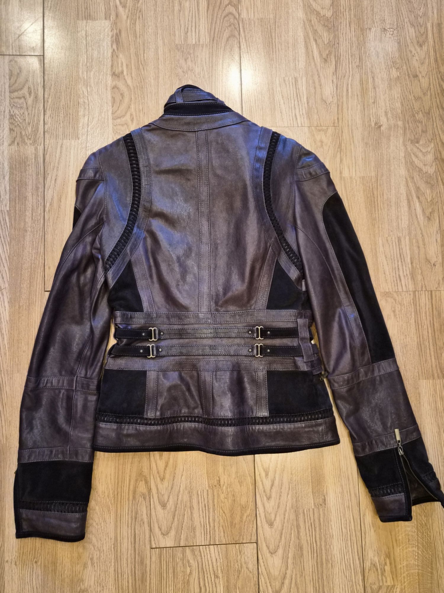 Roberto Cavalli Roberti Cavalli Leather Jacket Burgundy plum Size M / US 6-8 / IT 42-44 - 2 Thumbnail